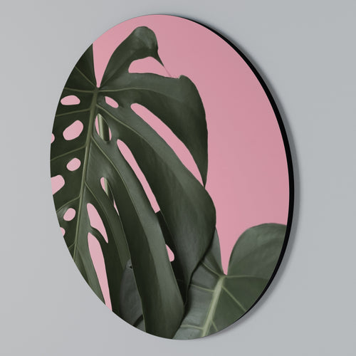 LADY MONSTERA Arte de pared redondo