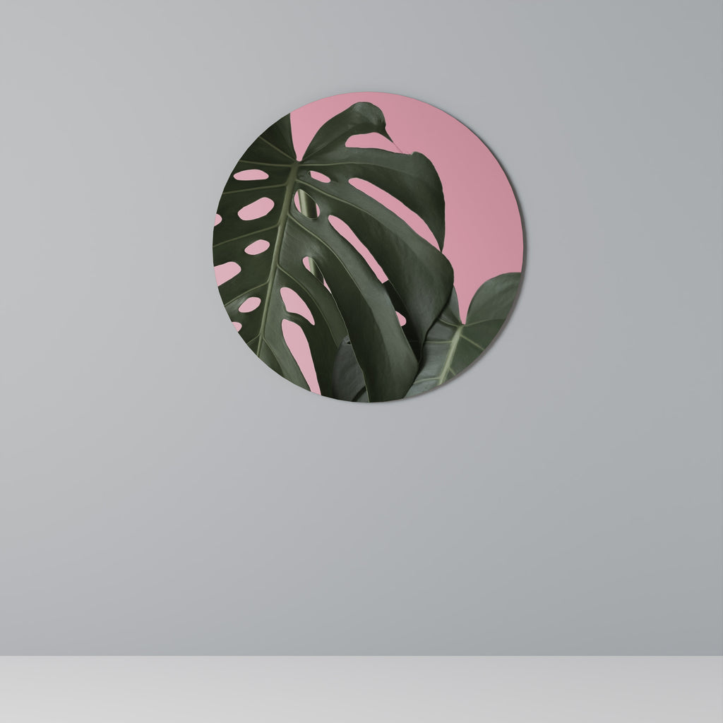 LADY MONSTERA Round Wall Art