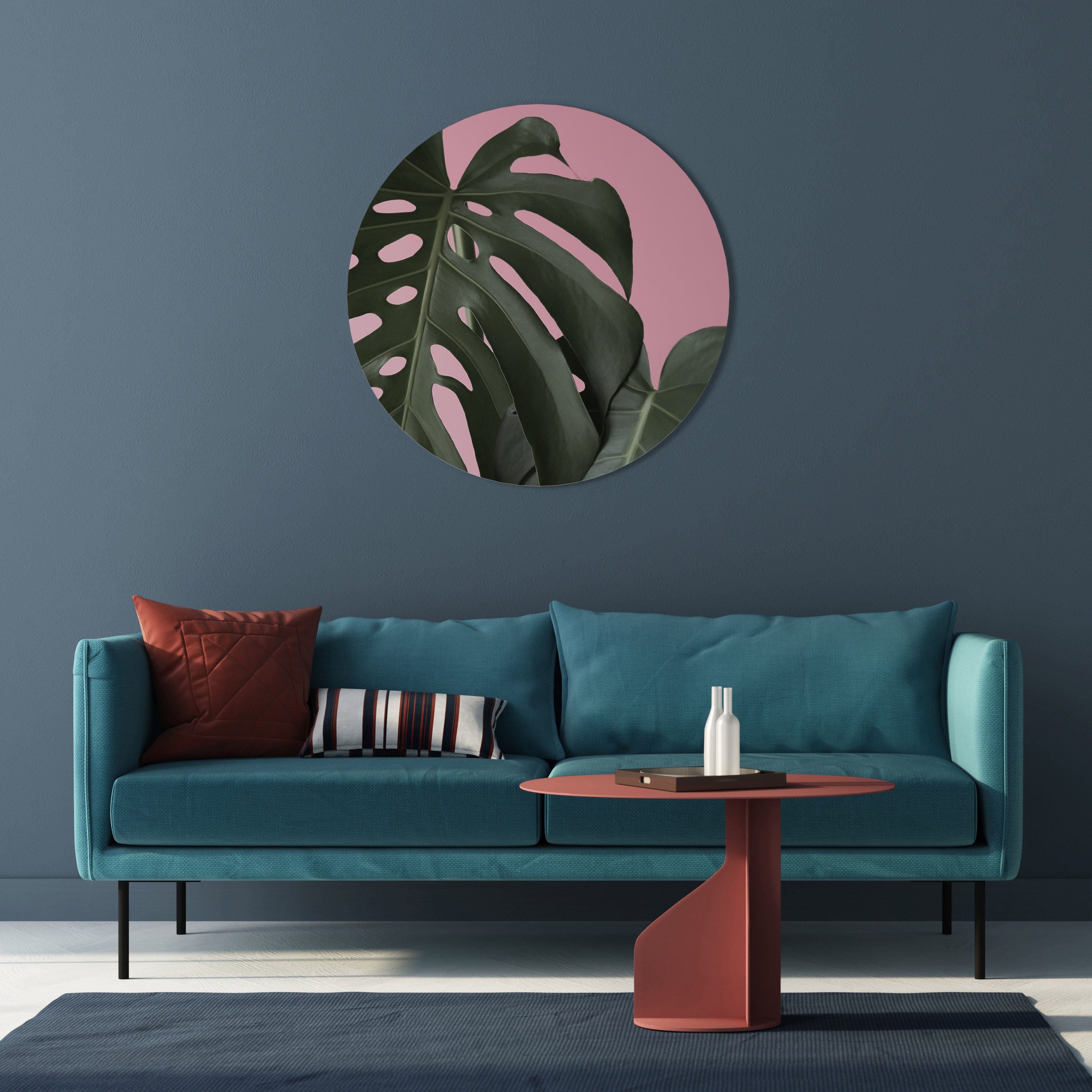 LADY MONSTERA Round Wall Art