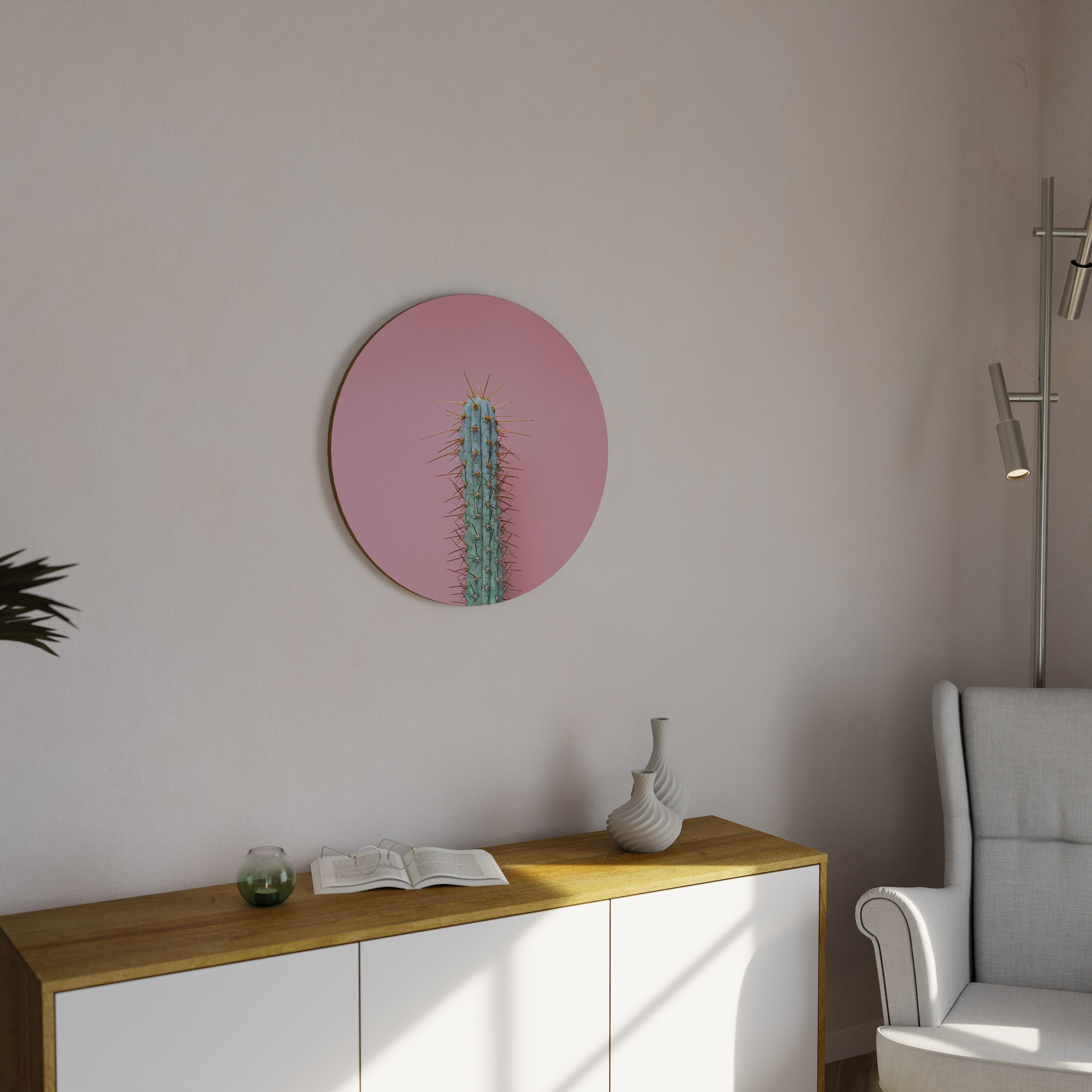 MISTER CACTUS Round Wall Art