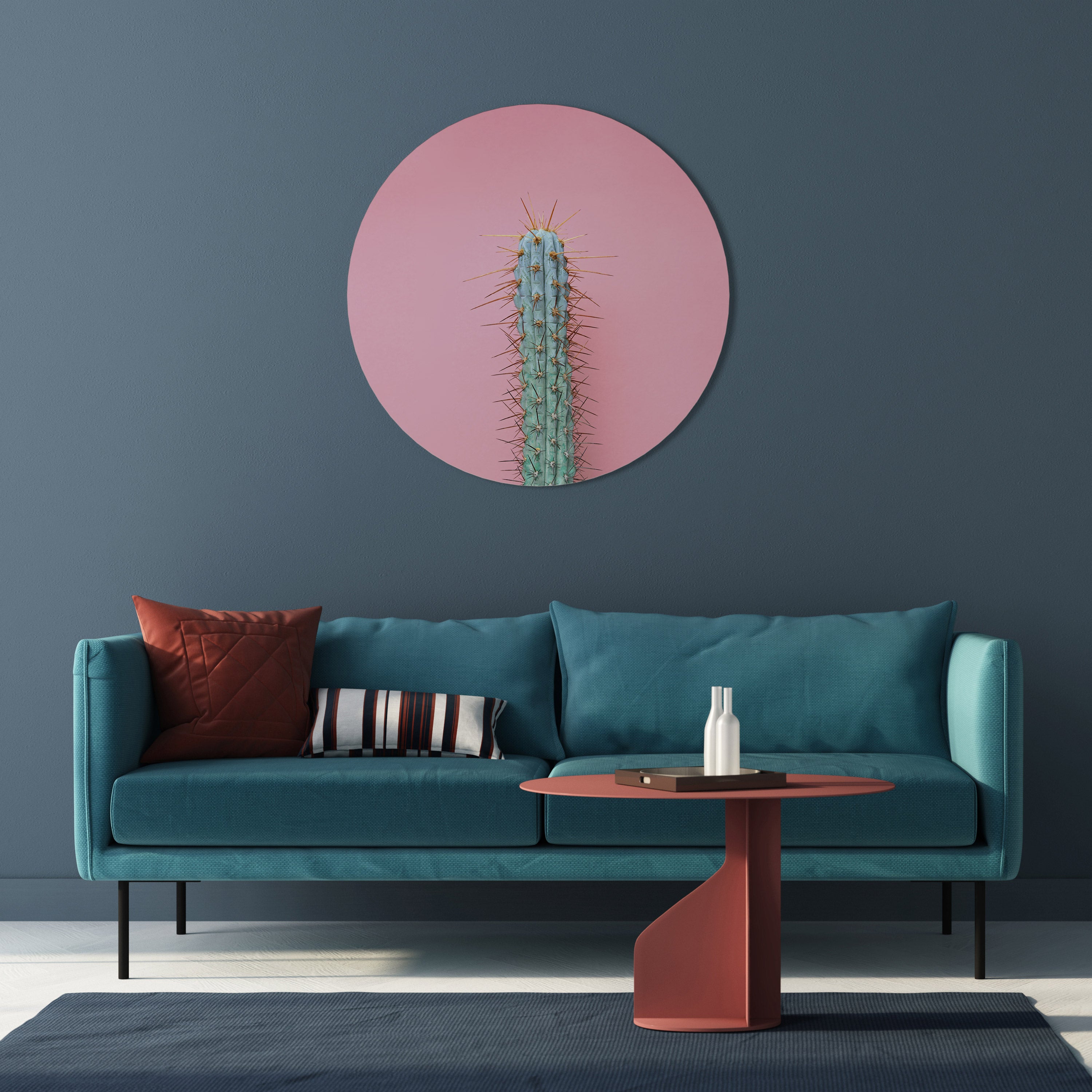 MISTER CACTUS Round Wall Art