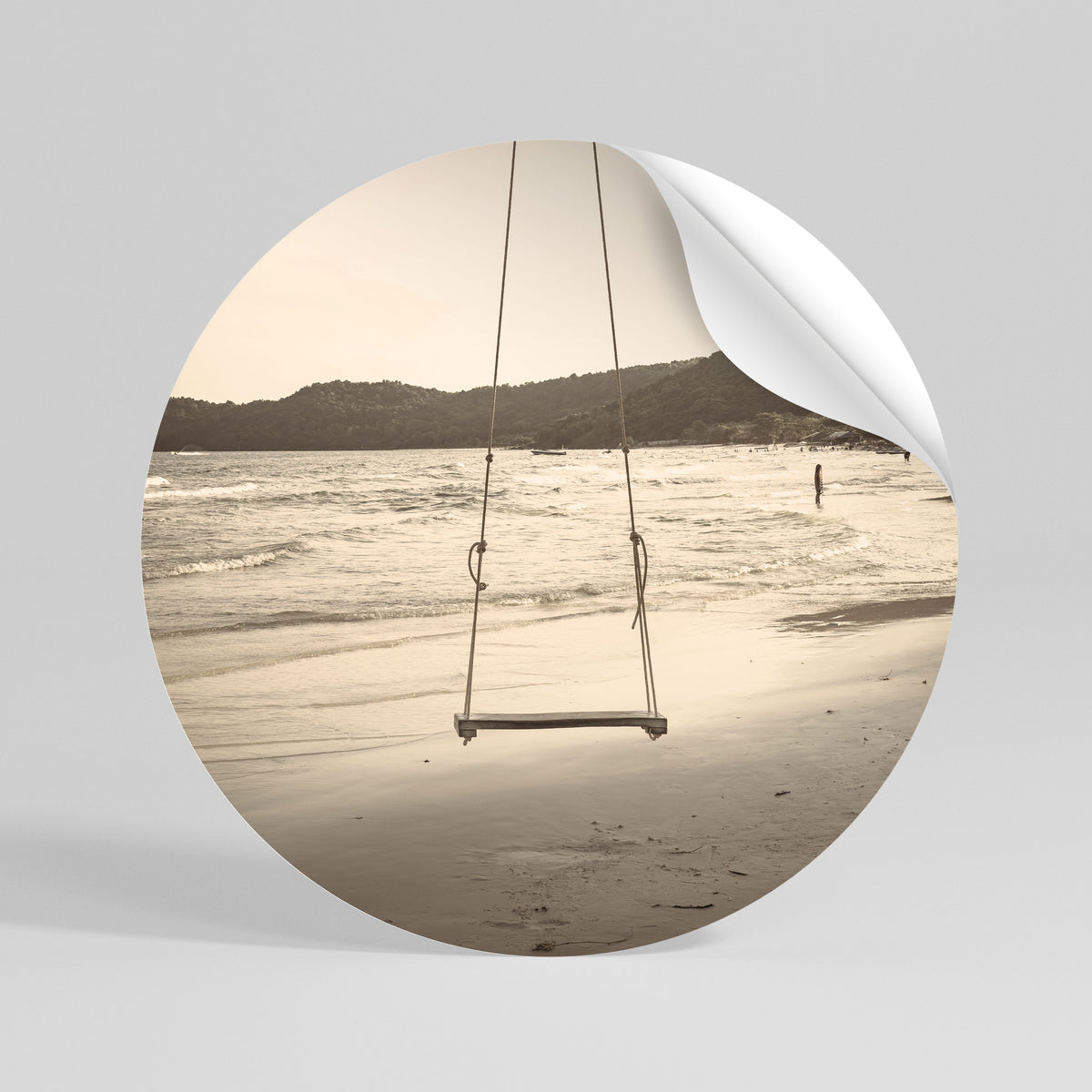 SUNSET SWING SORROW Vinilo adhesivo redondo