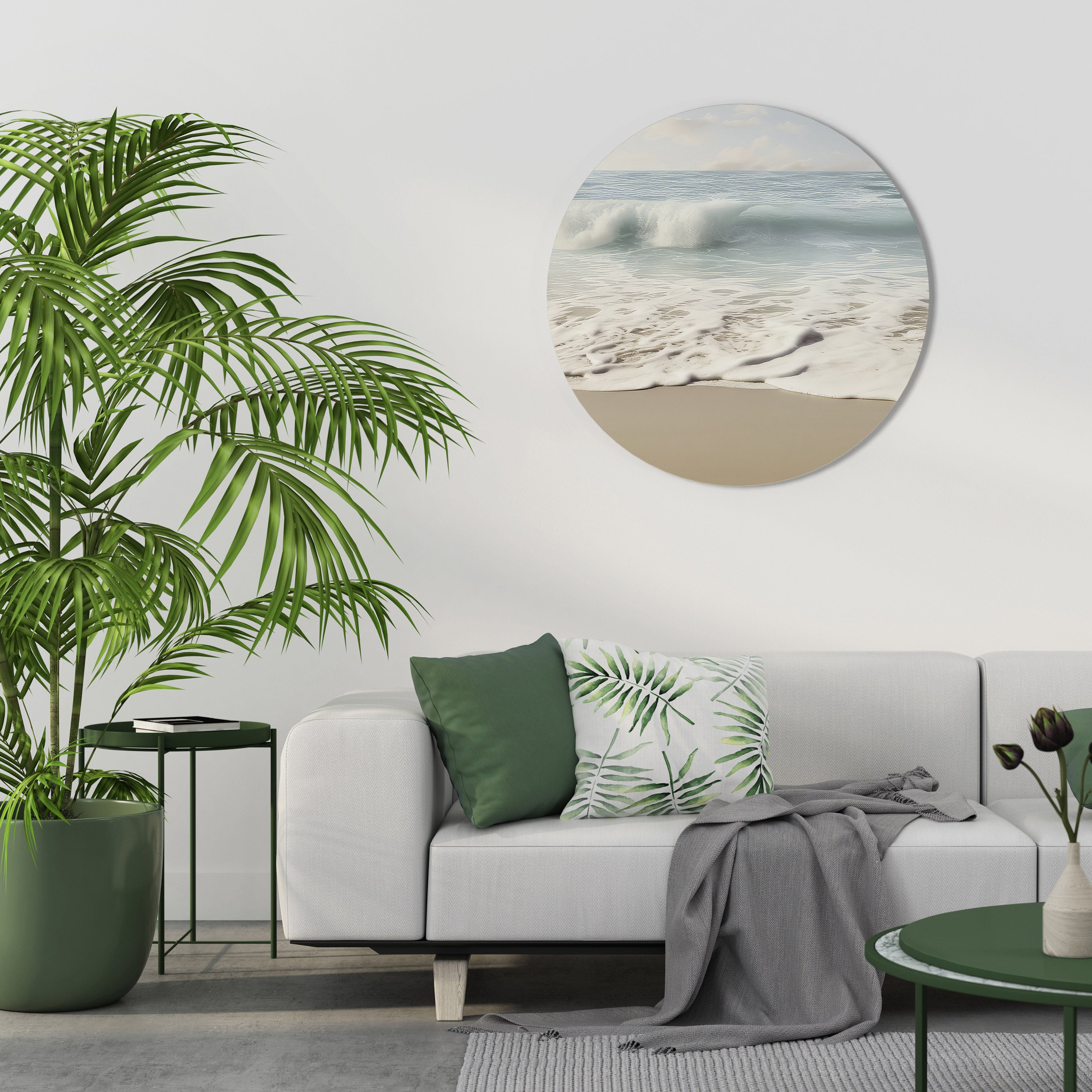 OCEAN WHISPER Round Wall Art