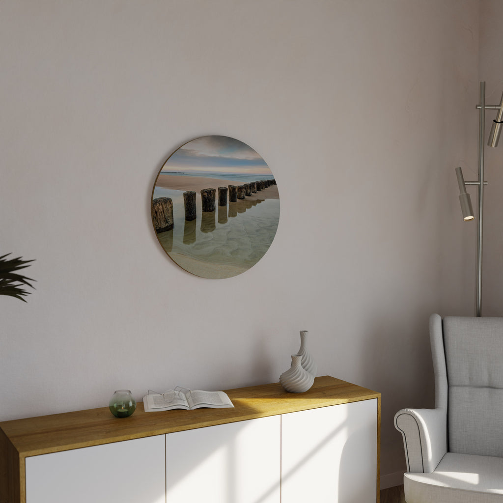 TIDAL SYMMETRY Round Wall Art