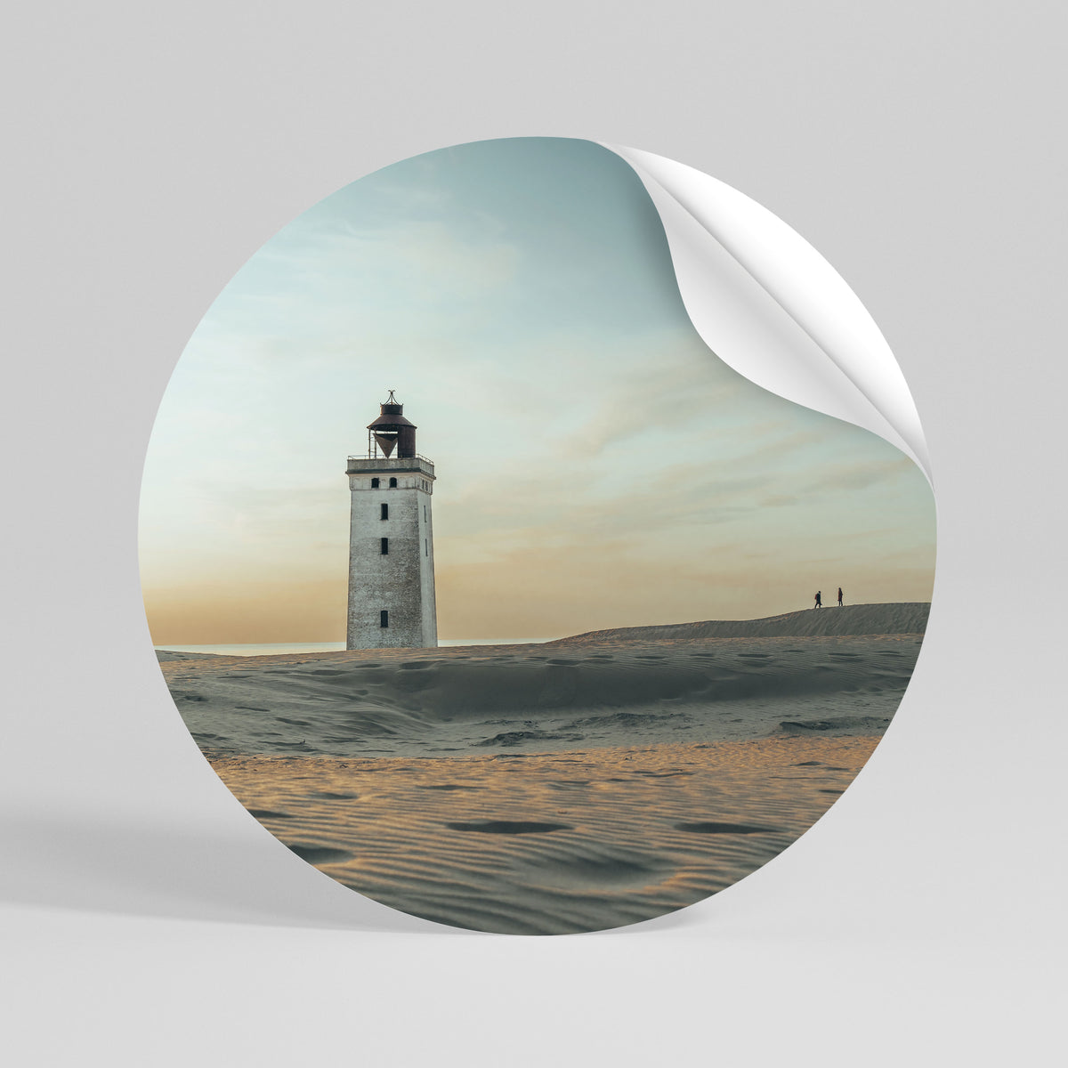 LIGHTHOUSE IN LIMBO Peel and Stick Round Sticker