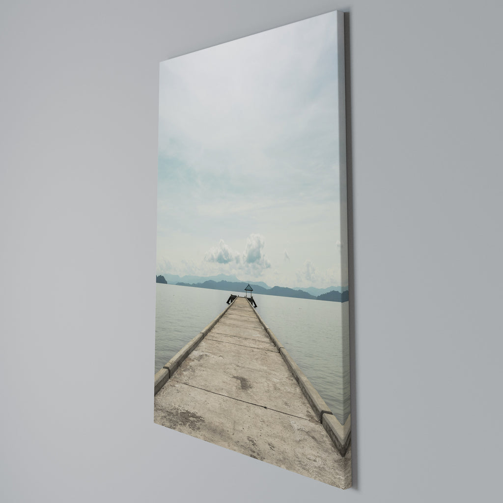 AQUA HORIZON Cuadro en lienzo vertical