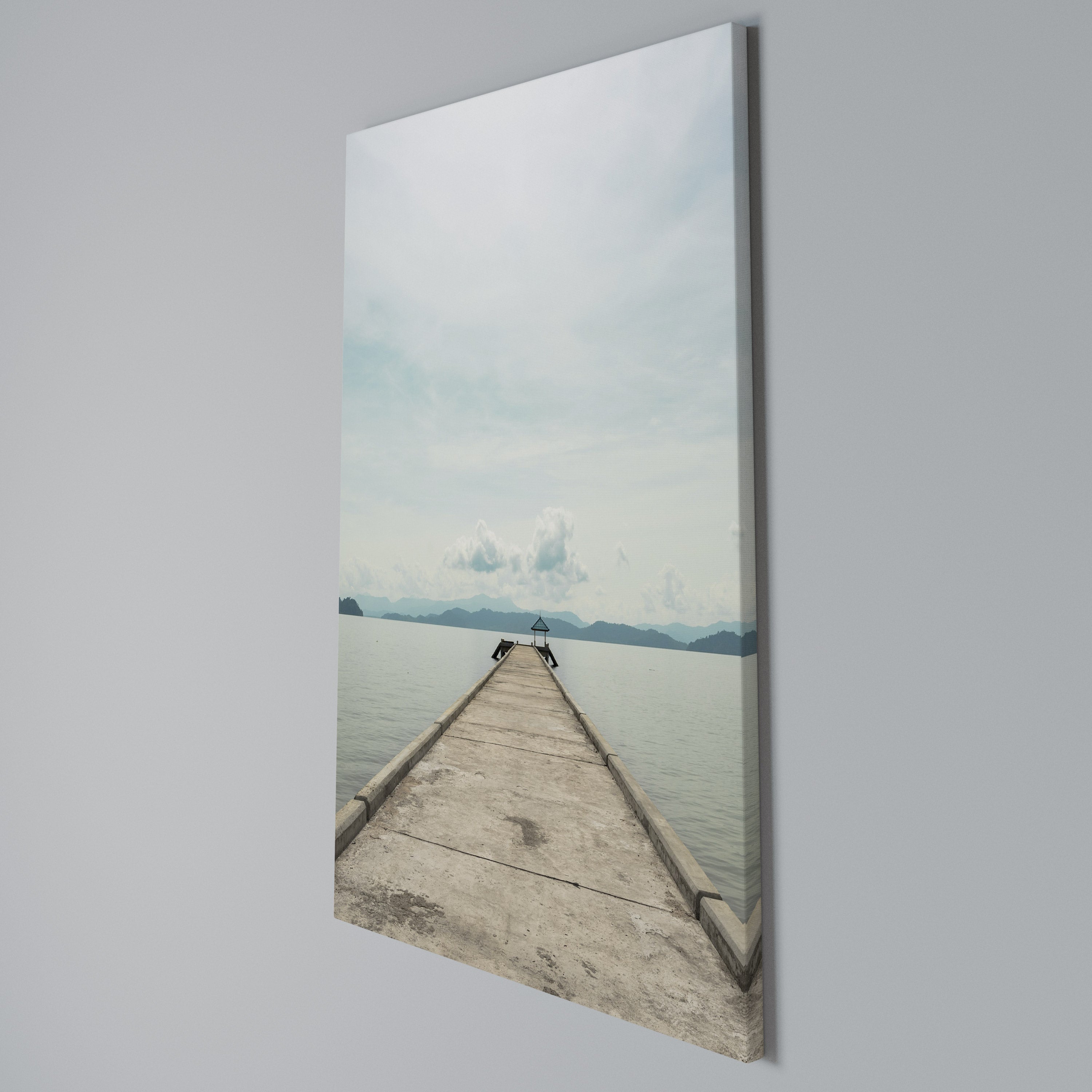 AQUA HORIZON Cuadro en lienzo vertical