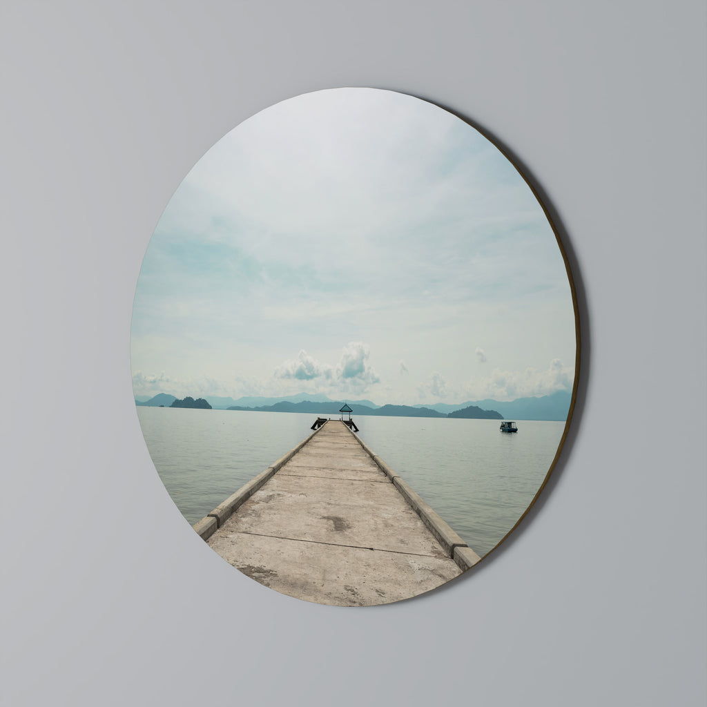 AQUA HORIZON Round Wall Art