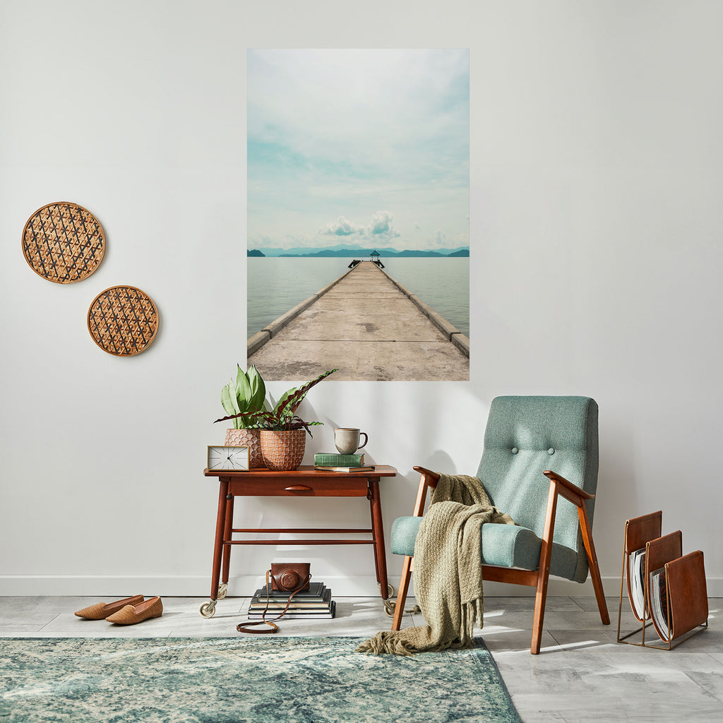 AQUA HORIZON Peel and Stick Vertical Poster