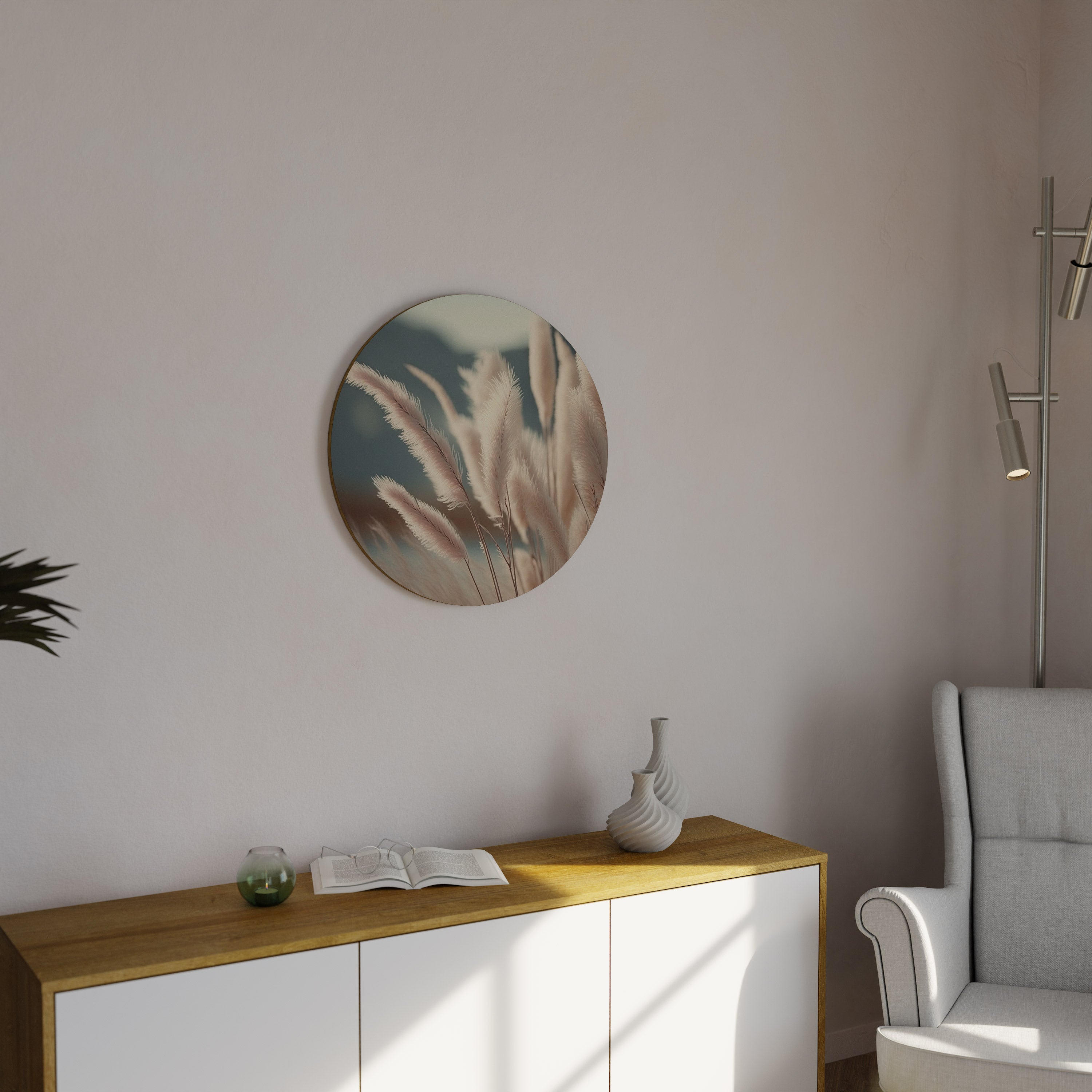 PAMPAS DREAMSCAPE Round Wall Art
