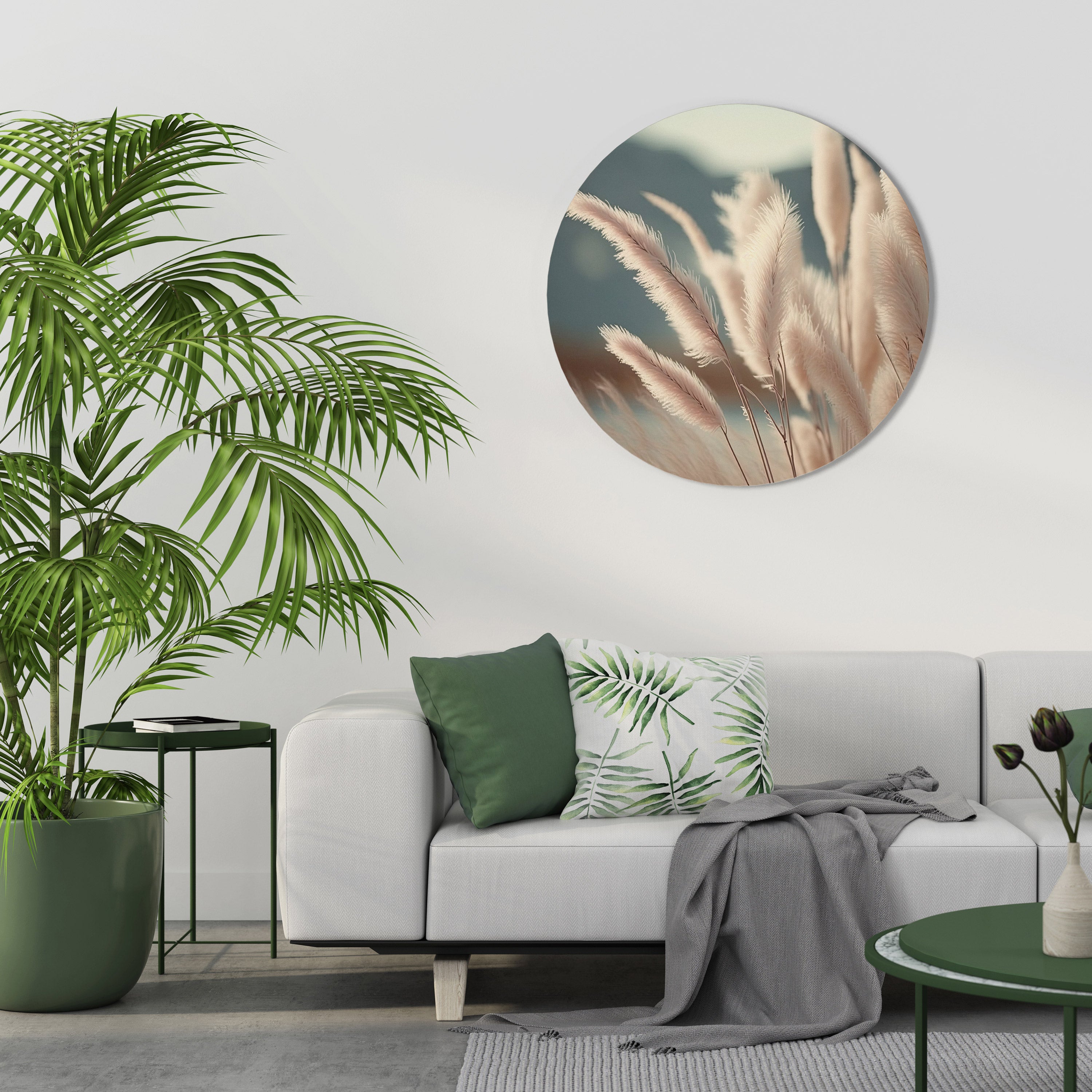 PAMPAS DREAMSCAPE Round Wall Art