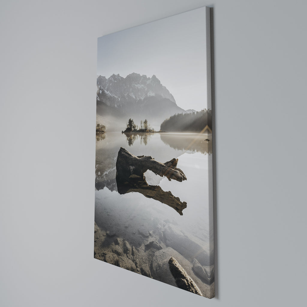 SILENT WATERSCAPE Cuadro en lienzo vertical