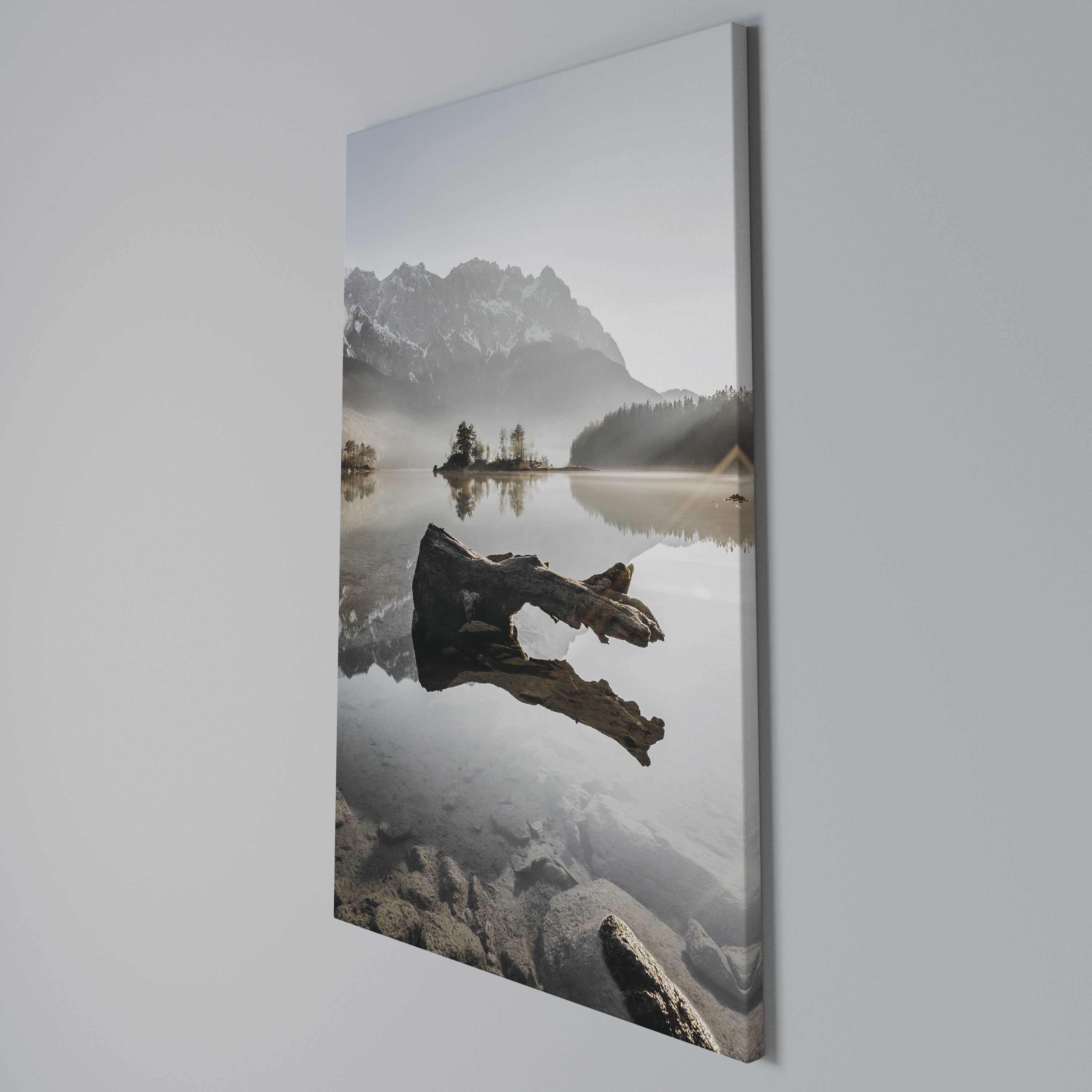 SILENT WATERSCAPE Cuadro en lienzo vertical