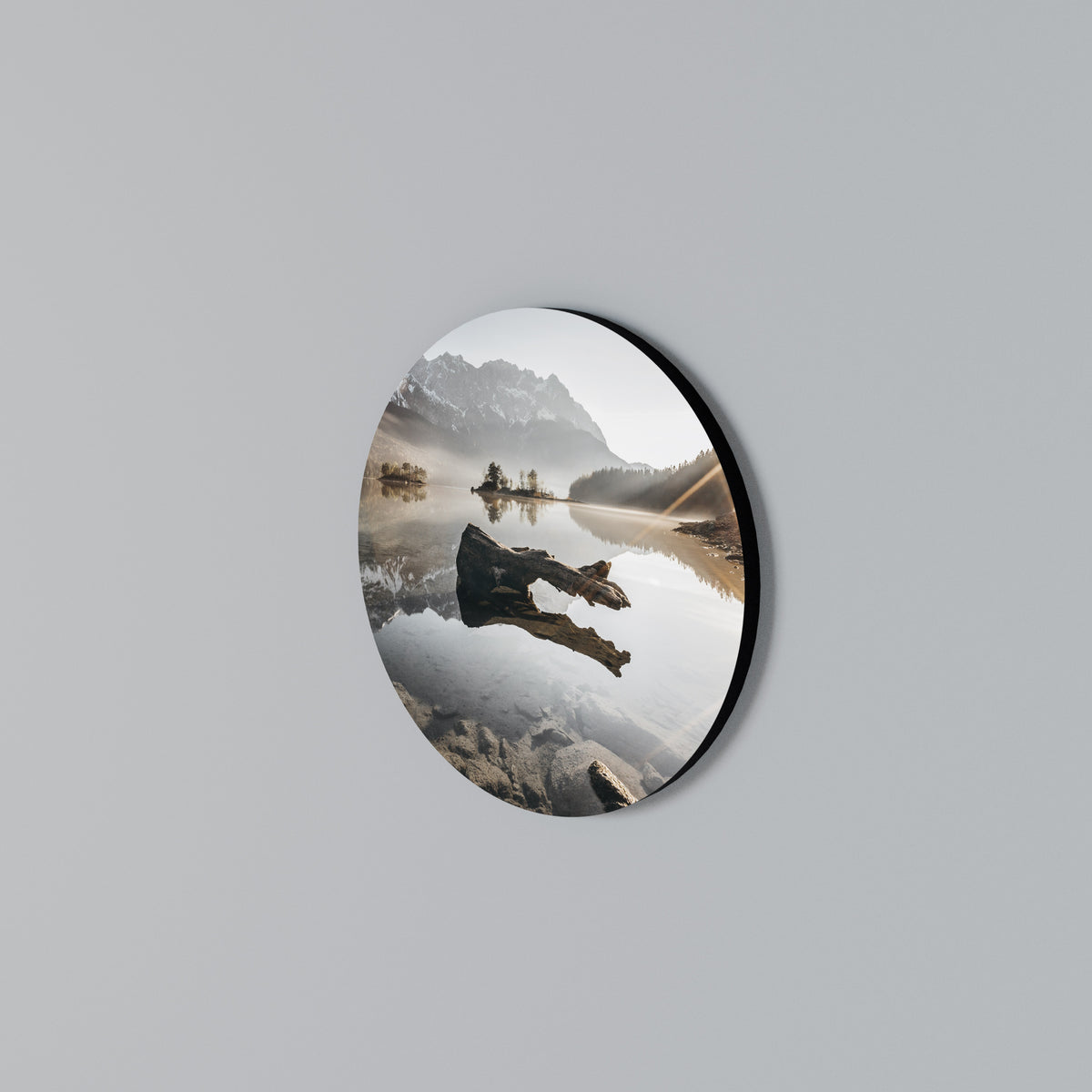 SILENT WATERSCAPE Arte de pared redondo