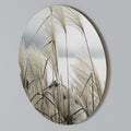 CLOUDS ABOVE GRASS Round Wall Art