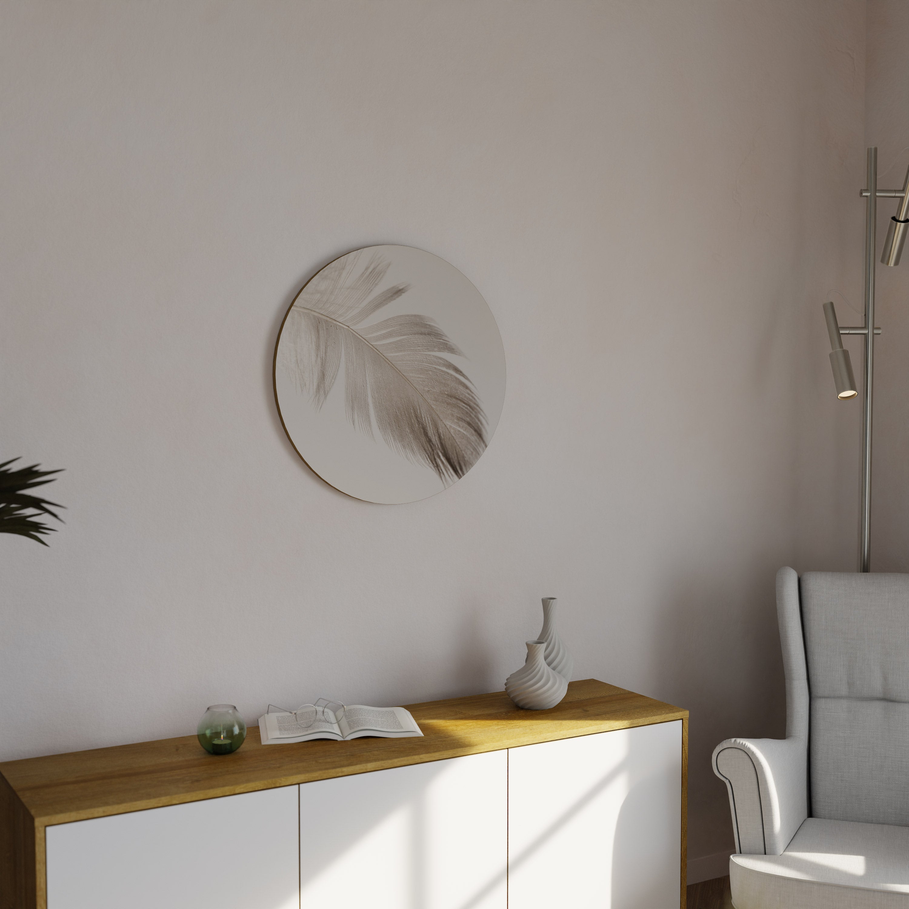 GRACEFULNESS PRECISION Round Wall Art