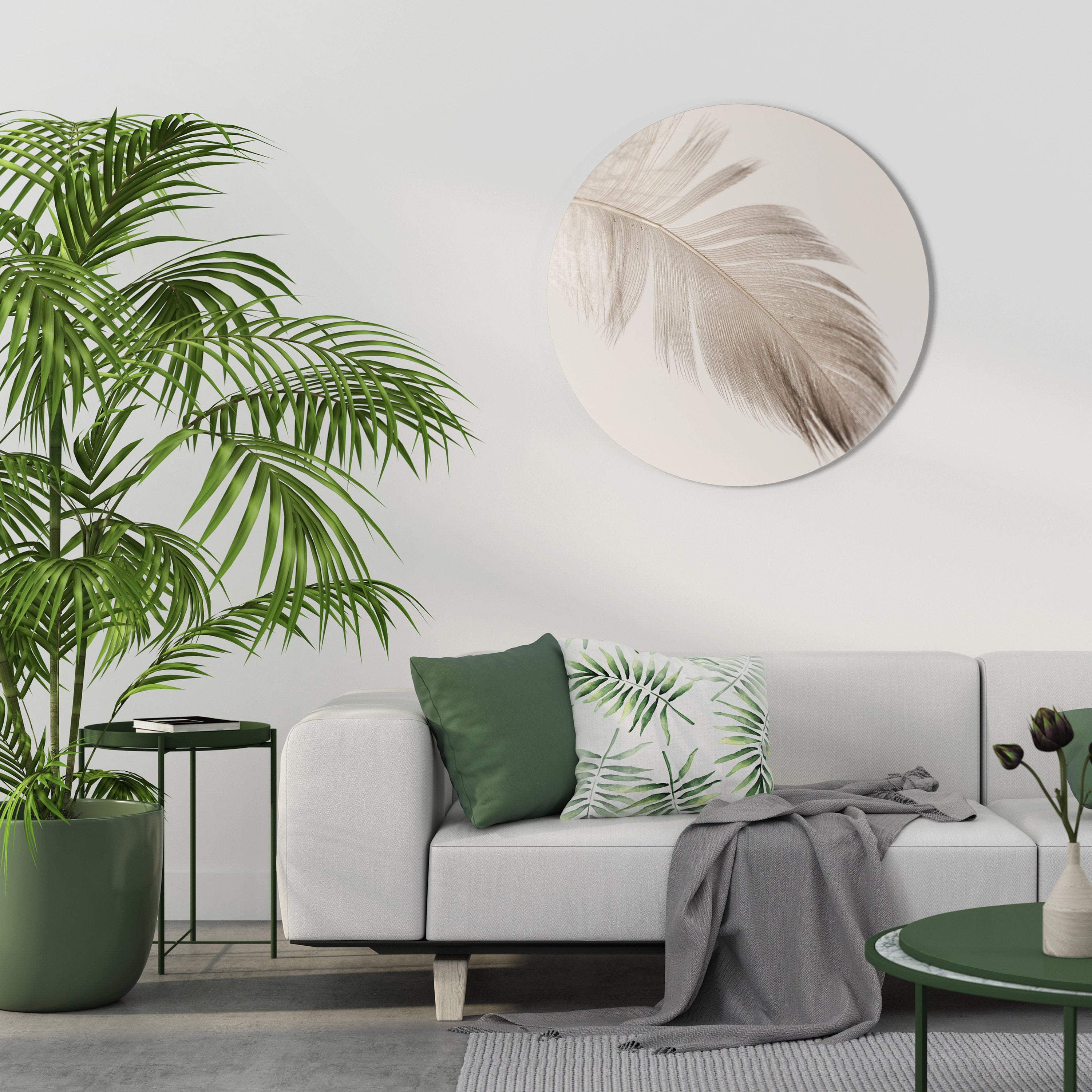 GRACEFULNESS PRECISION Round Wall Art