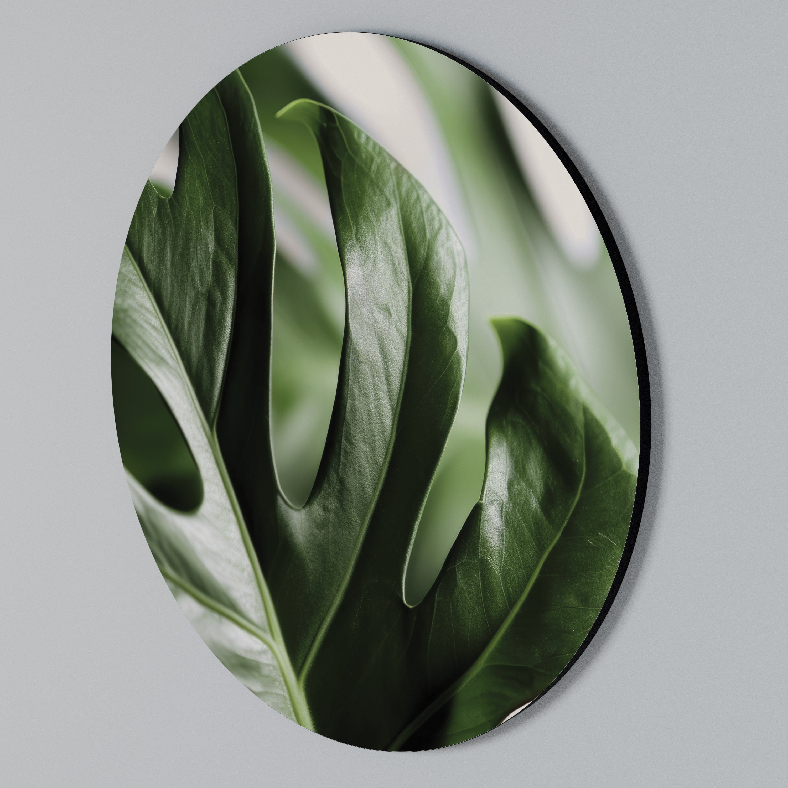 SHARP MONSTERA Round Wall Art