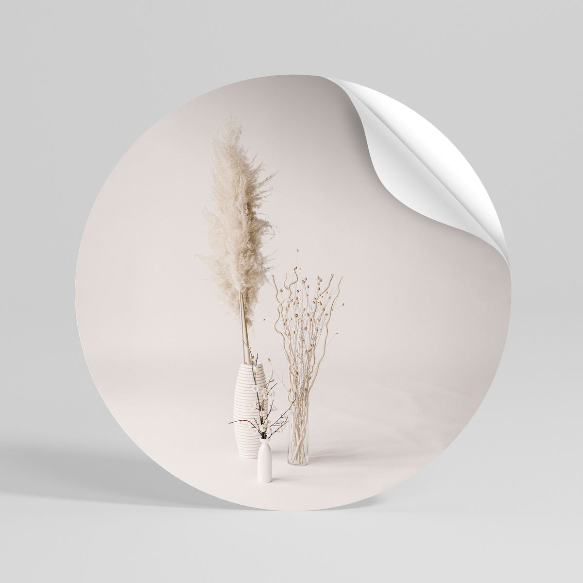 WHISPERING VASES Vinilo adhesivo redondo