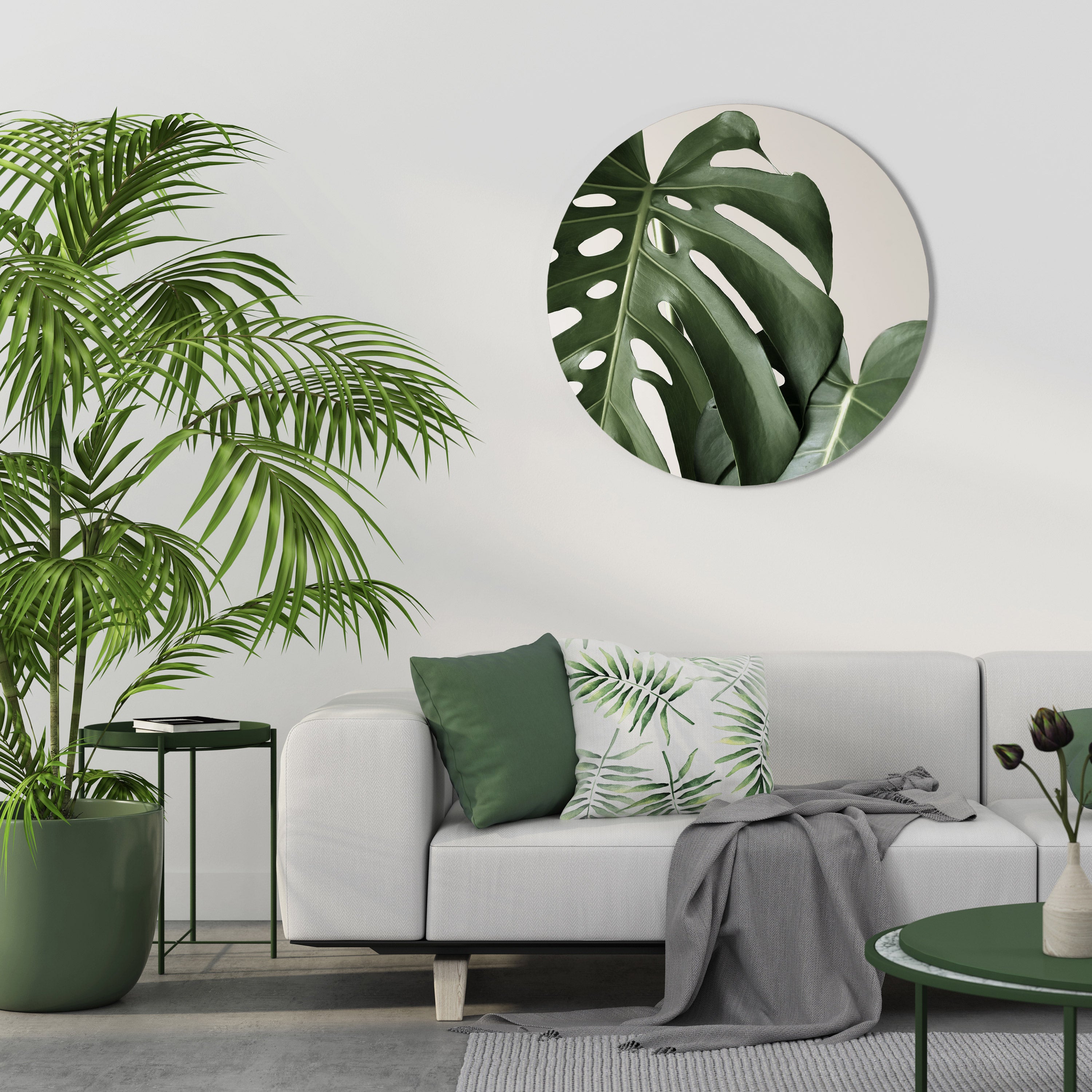 MONSTERA ACCURACY Round Wall Art