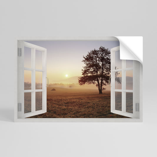 OPENING TO DAWN Póster adhesivo horizontal