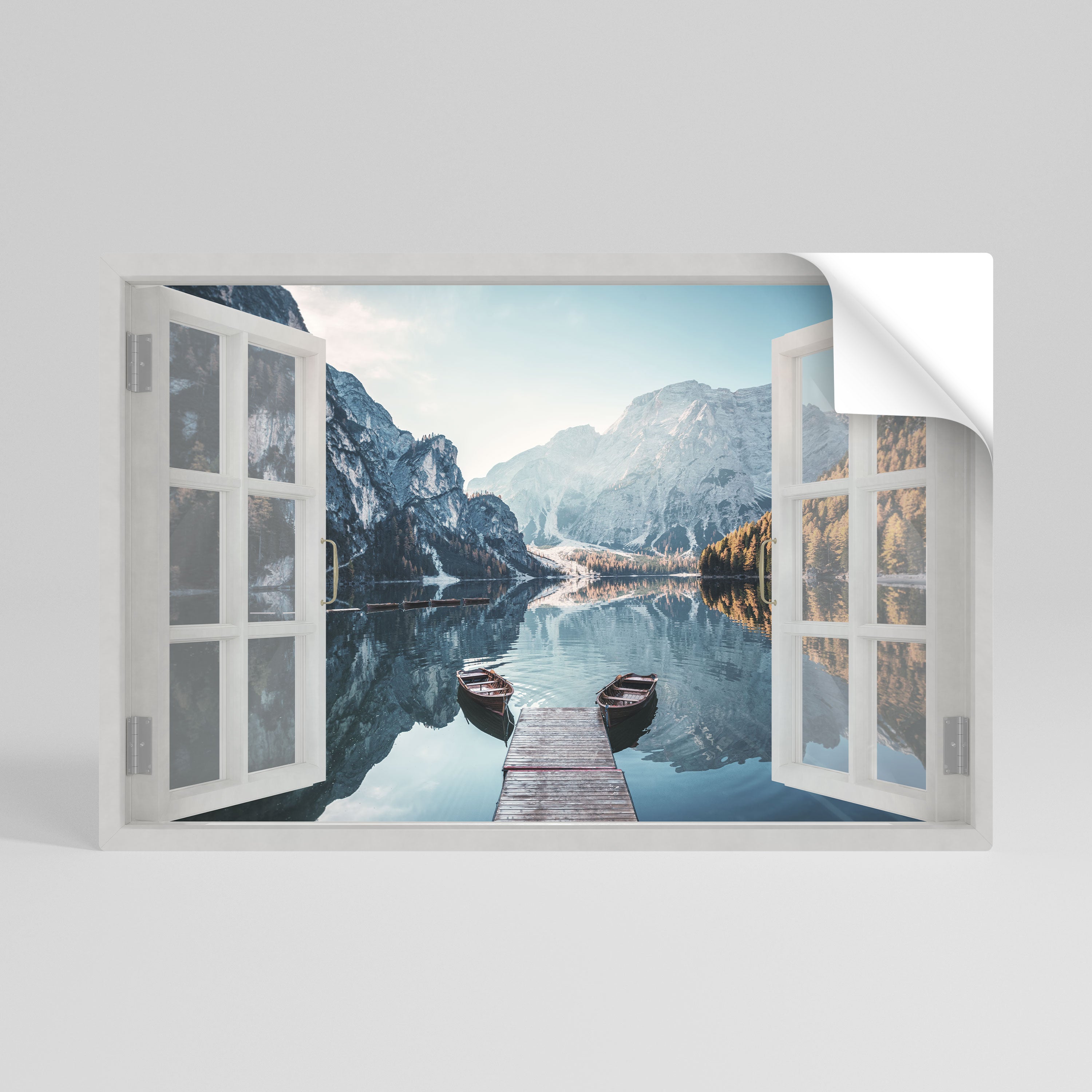 ECHA UN VISTAZO AL PARAÍSO Póster horizontal autoadhesivo