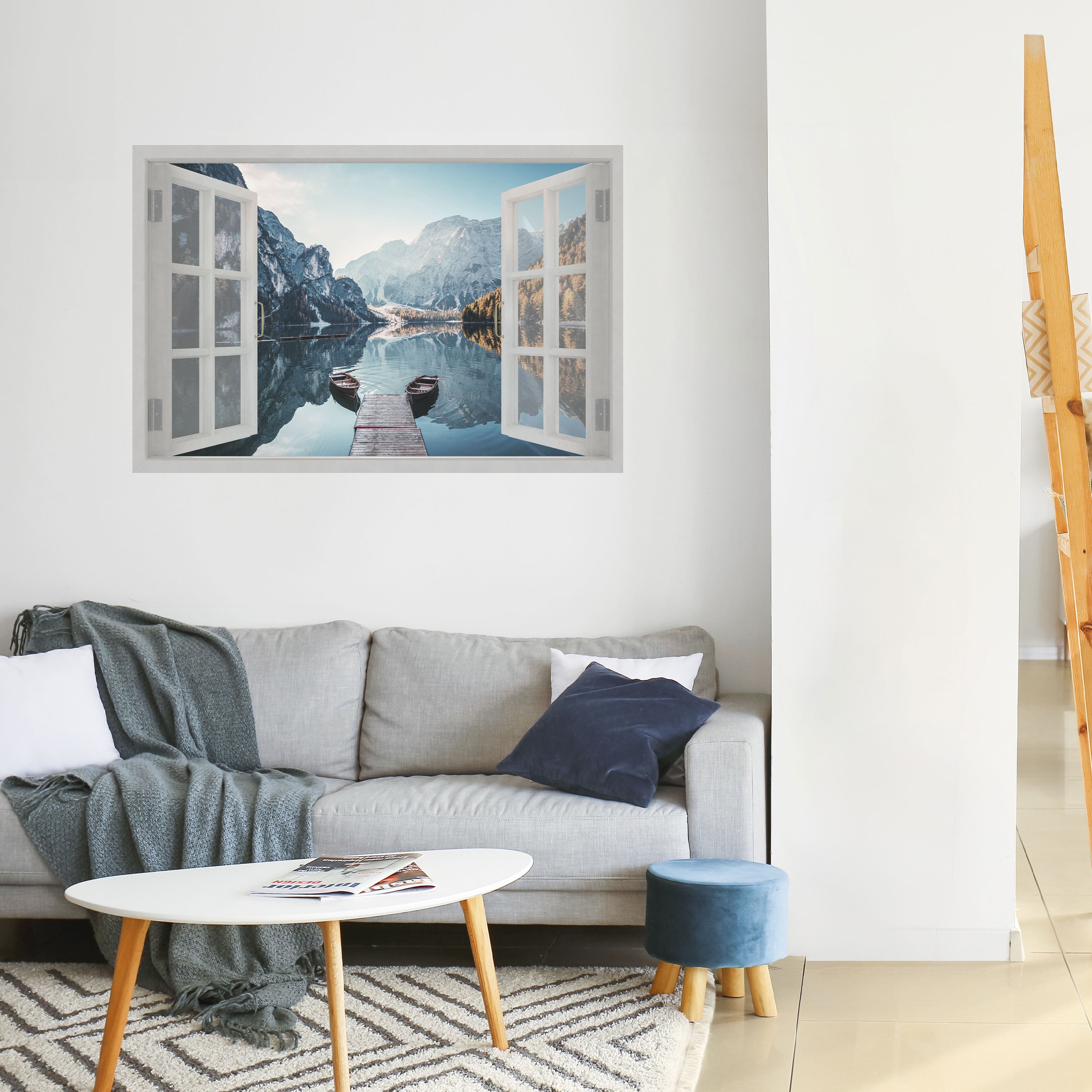 ECHA UN VISTAZO AL PARAÍSO Póster horizontal autoadhesivo