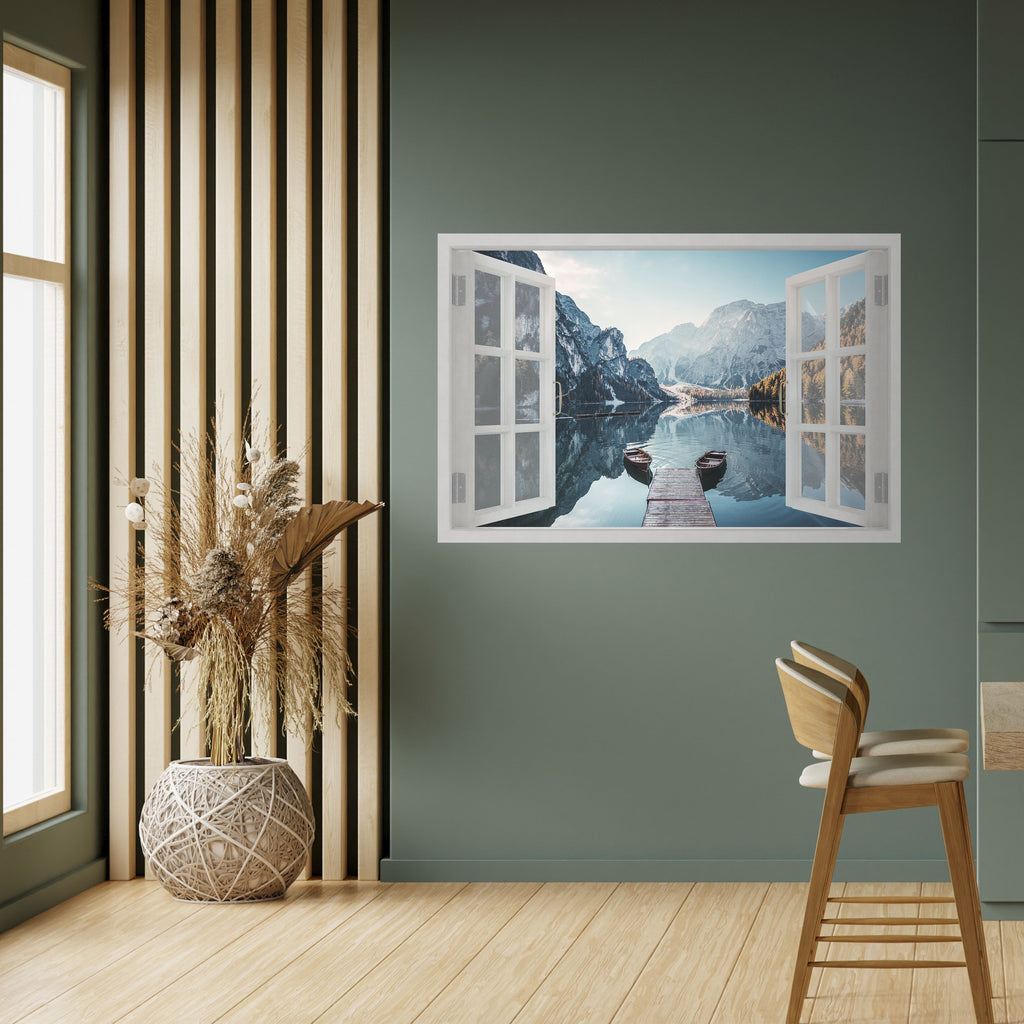 ECHA UN VISTAZO AL PARAÍSO Póster horizontal autoadhesivo