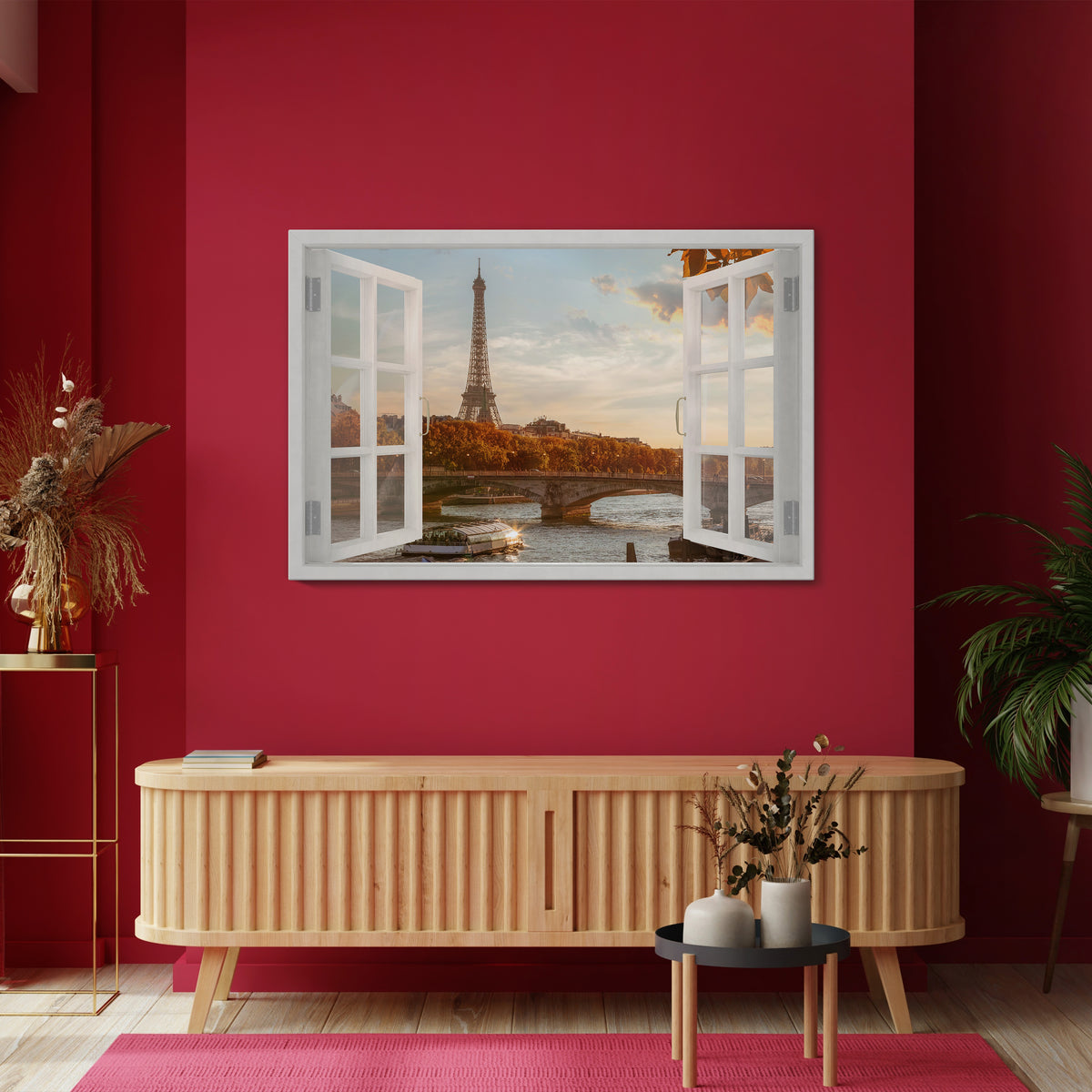 EIFFEL WINDOW WHISPERS Cuadro en lienzo horizontal