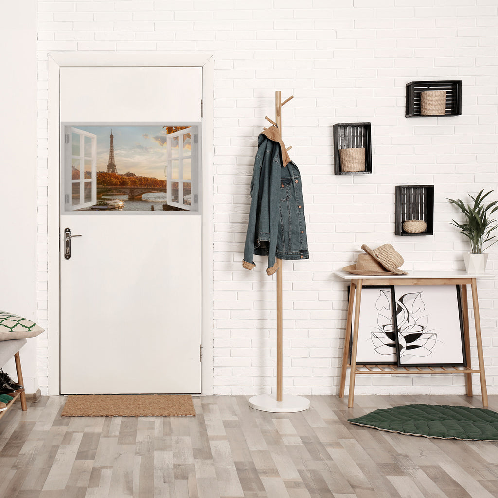 Póster horizontal autoadhesivo "Susurros de la ventana Eiffel"