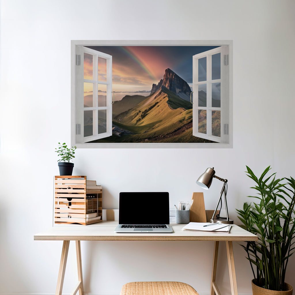 Póster horizontal autoadhesivo ESCAPE ARCOÍRIS