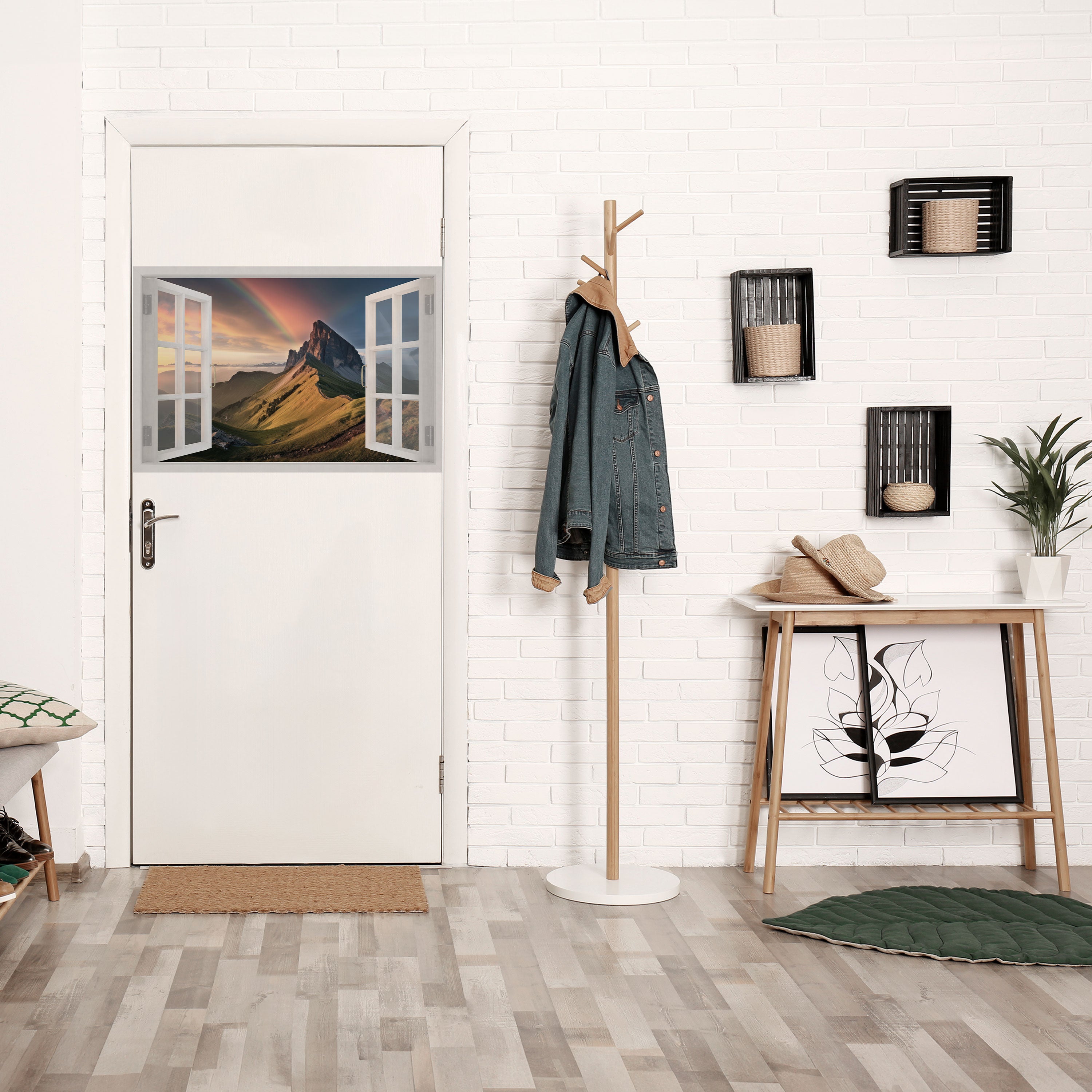 Póster horizontal autoadhesivo ESCAPE ARCOÍRIS