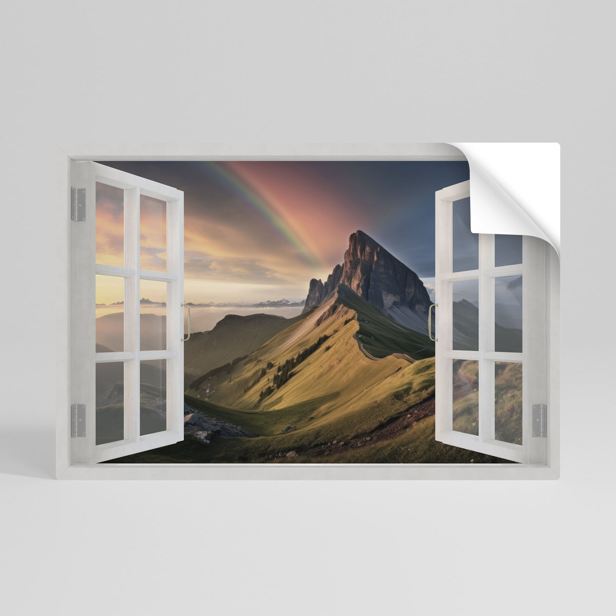 RAINBOW ESCAPE Póster adhesivo horizontal