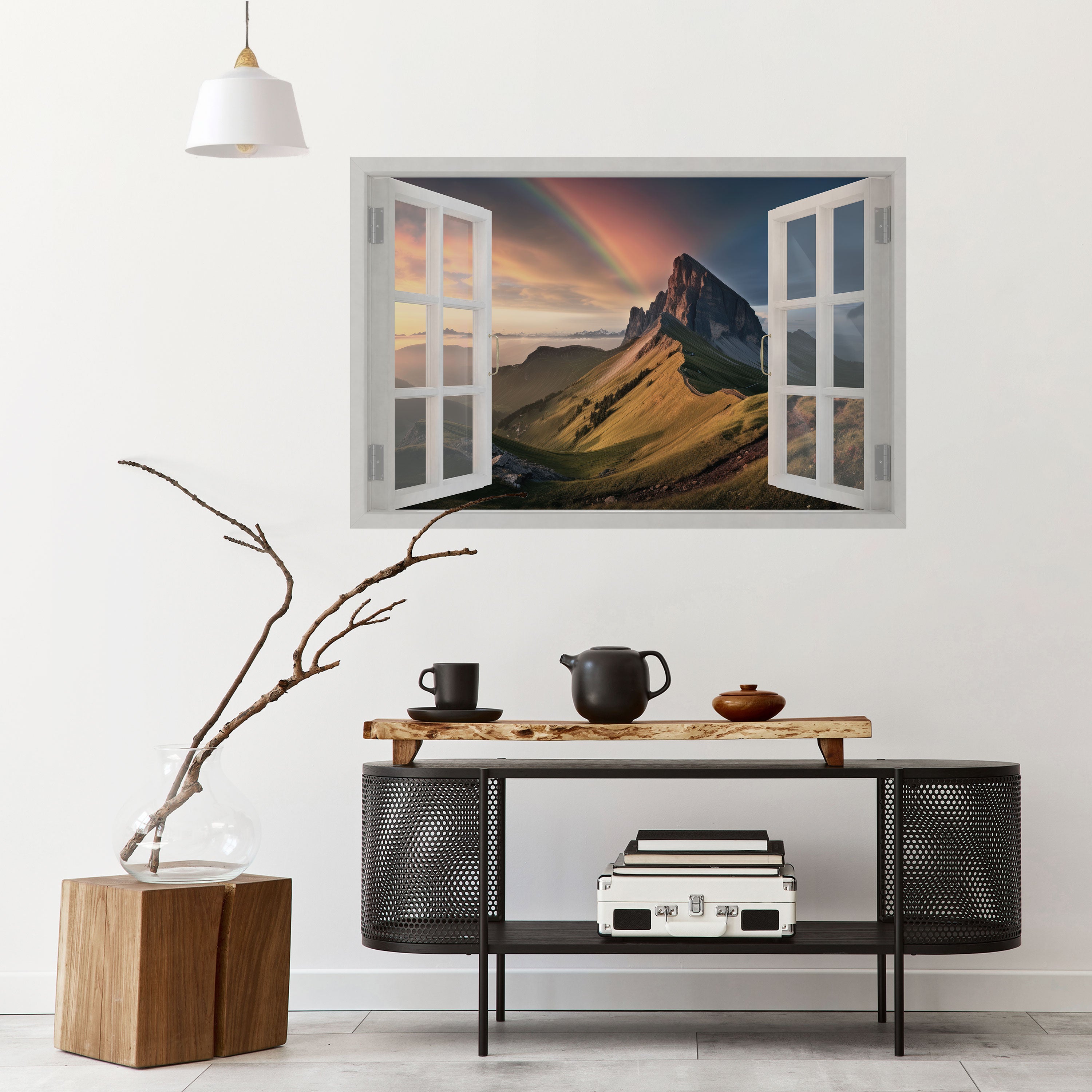 Póster horizontal autoadhesivo ESCAPE ARCOÍRIS