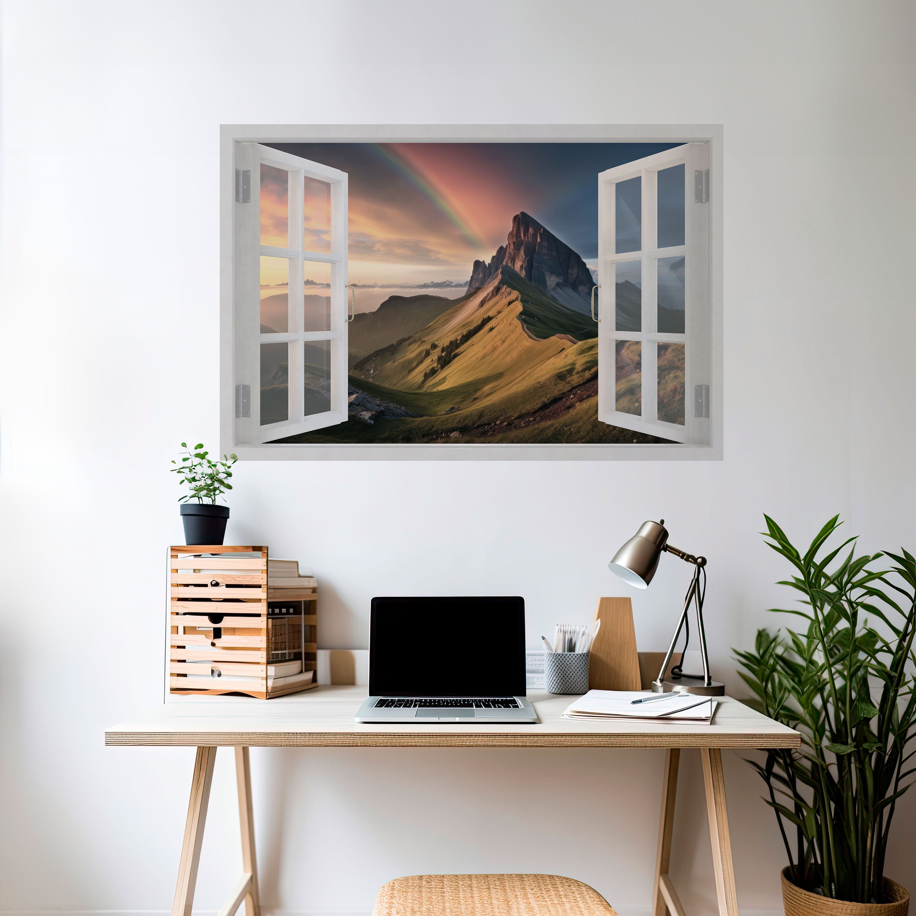 Póster horizontal autoadhesivo ESCAPE ARCOÍRIS