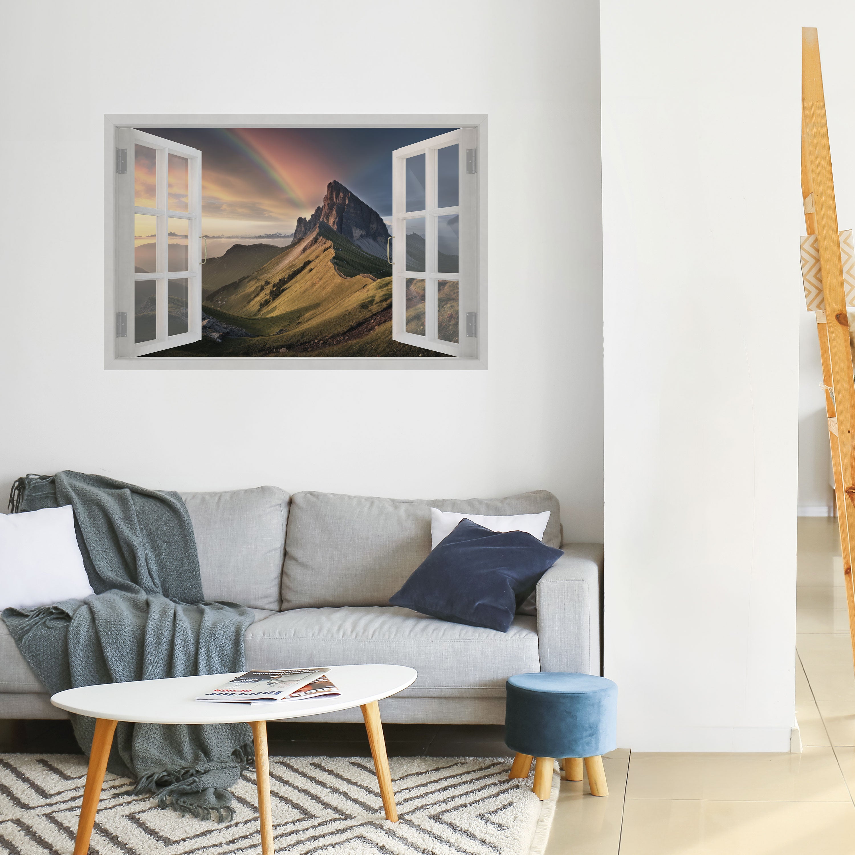 Póster horizontal autoadhesivo ESCAPE ARCOÍRIS