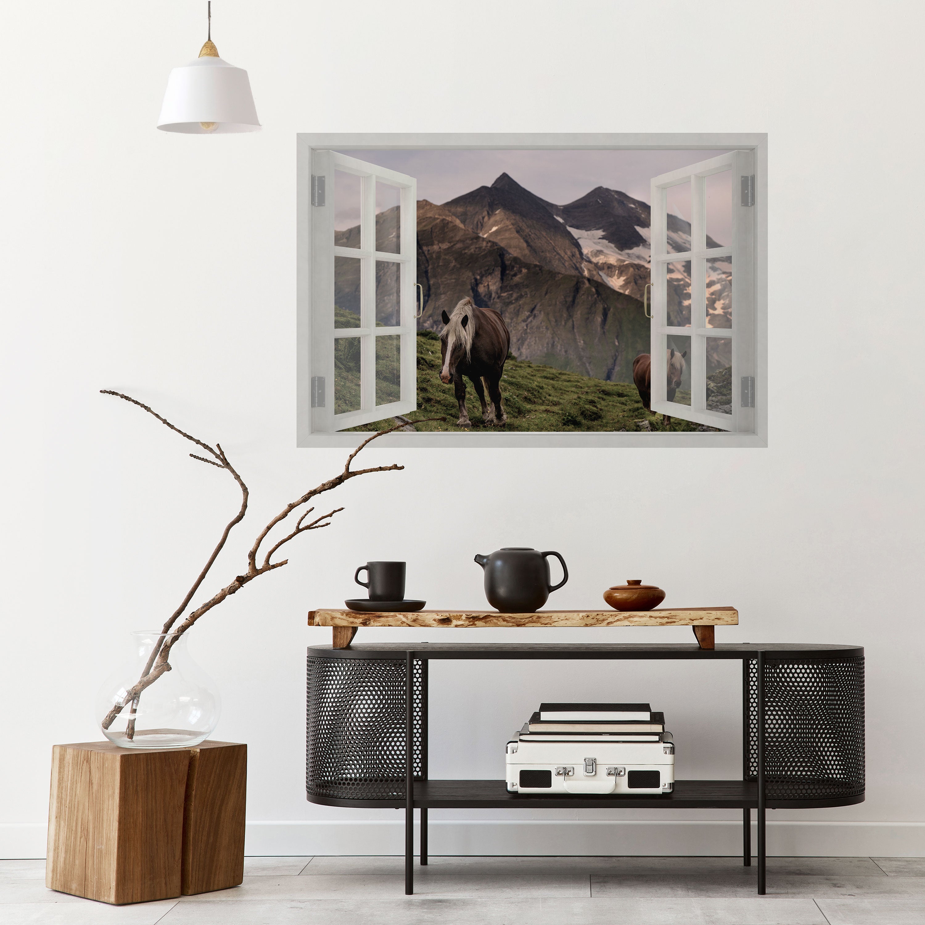 Póster horizontal autoadhesivo con marco natural inspirado en la naturaleza