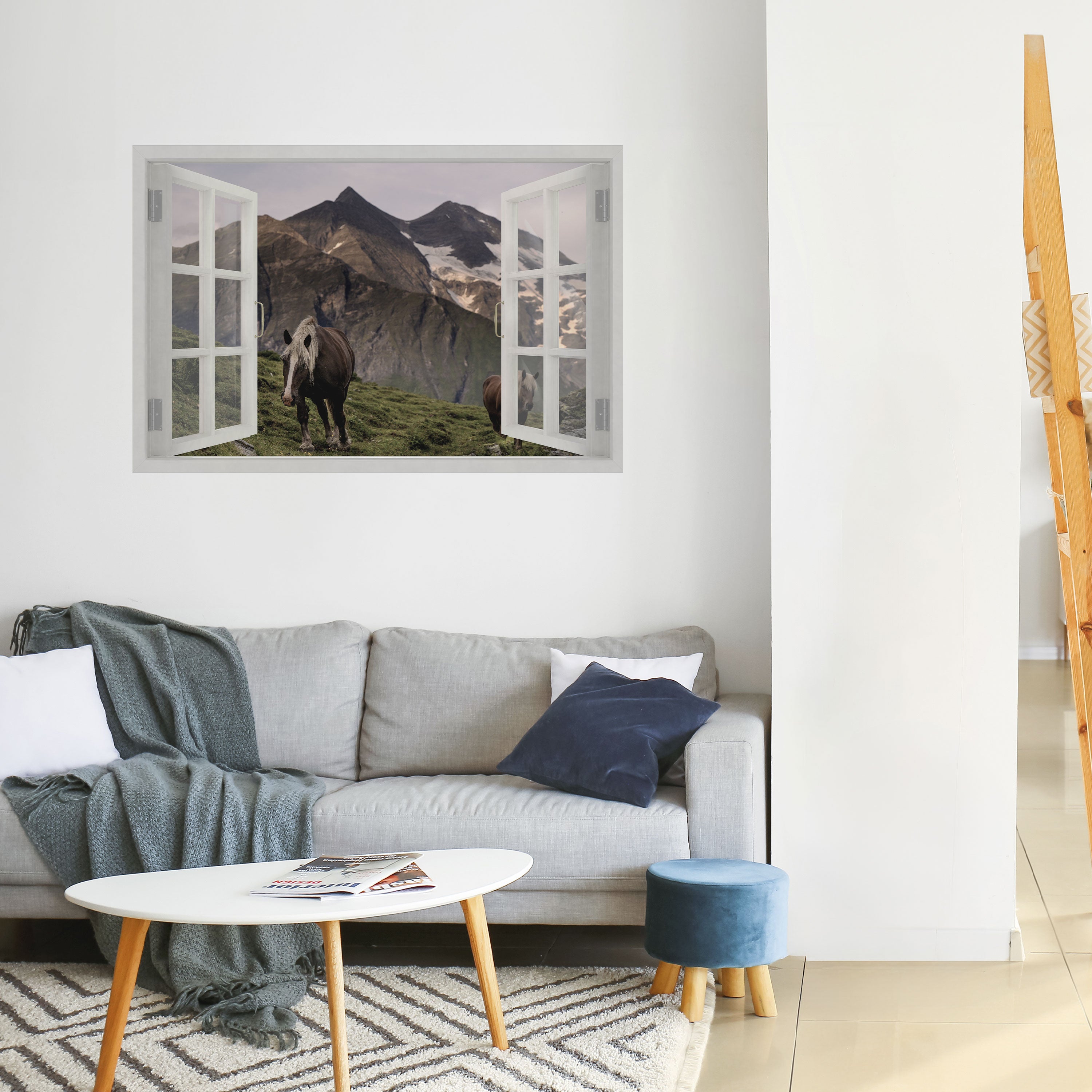 Póster horizontal autoadhesivo con marco natural inspirado en la naturaleza