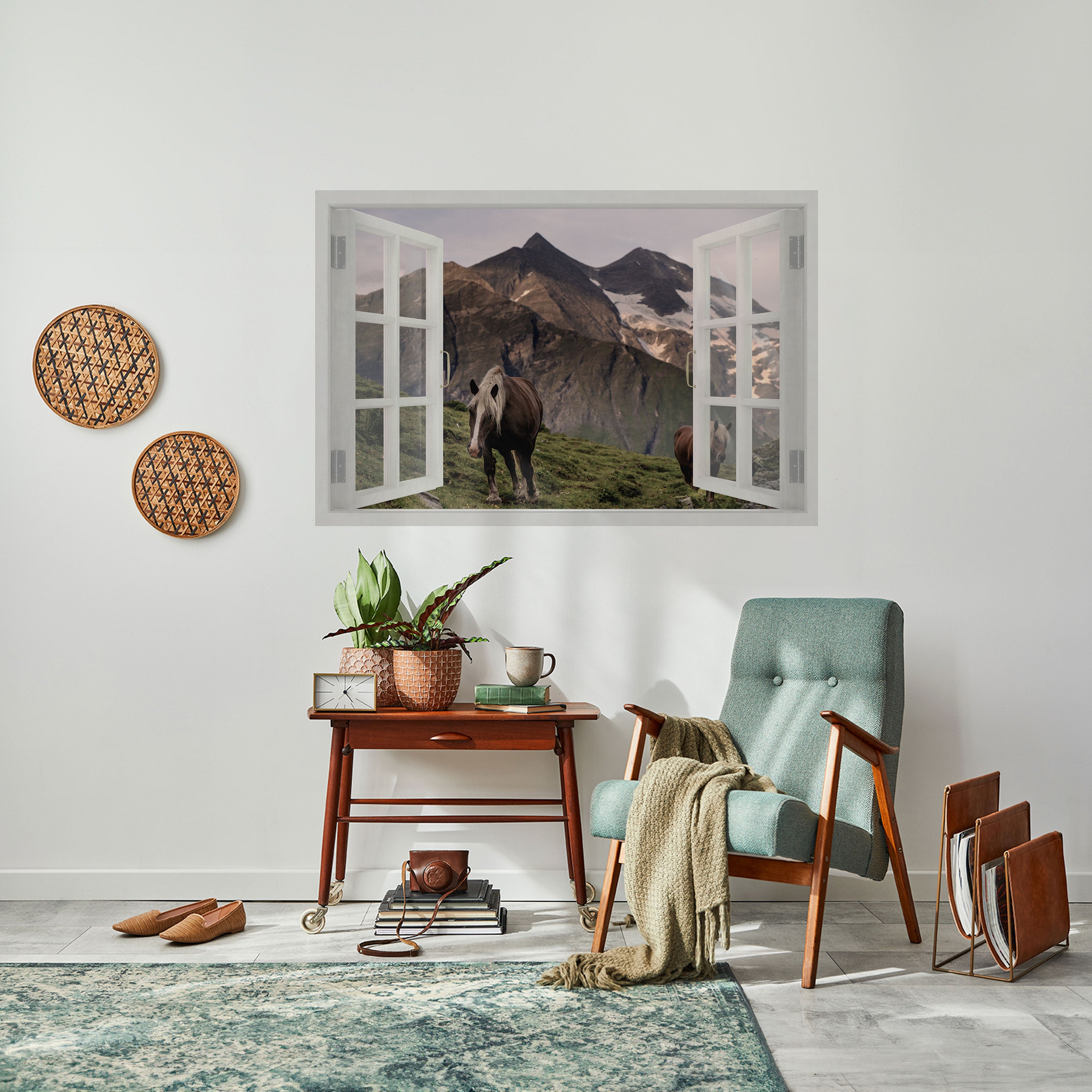 Póster horizontal autoadhesivo con marco natural inspirado en la naturaleza