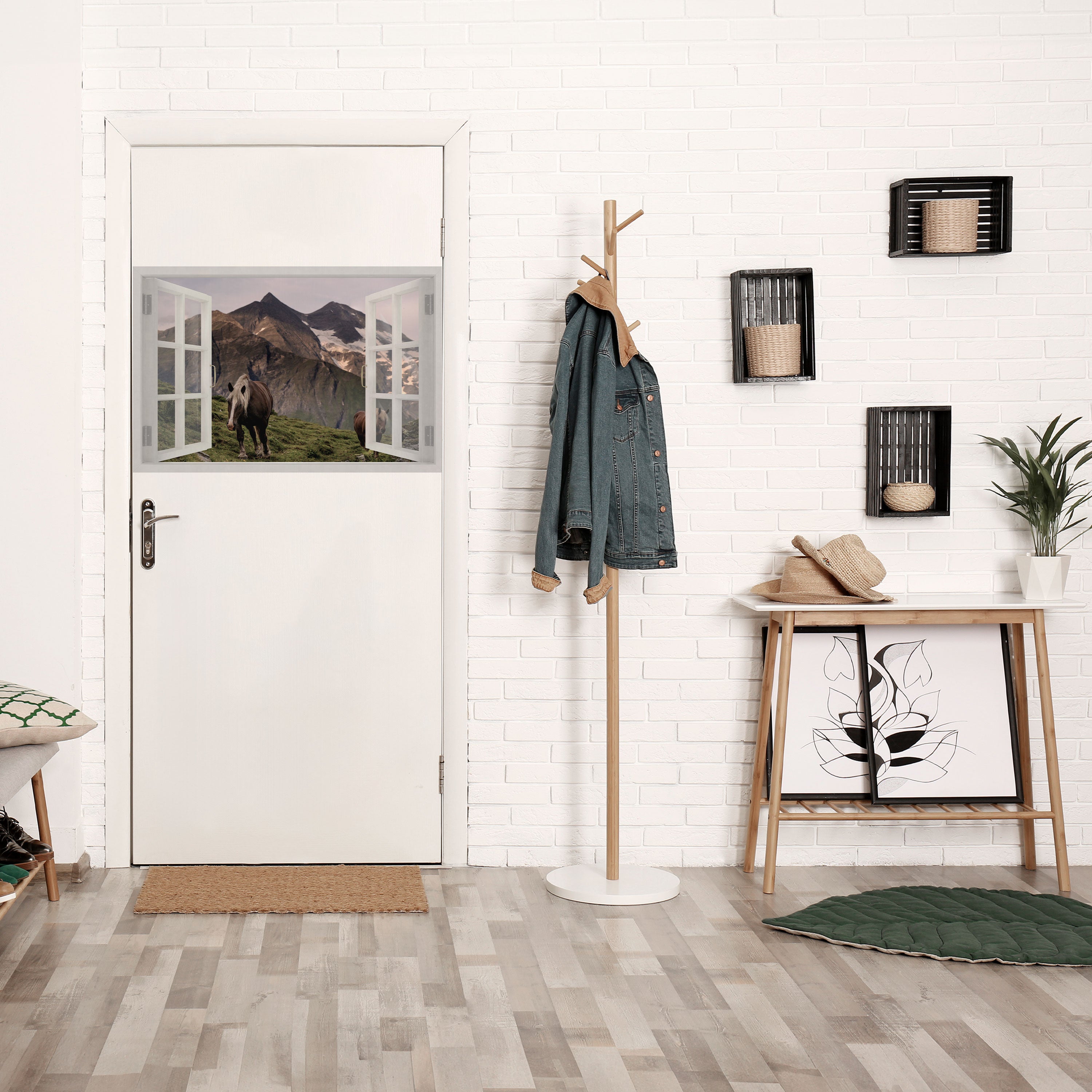 Póster horizontal autoadhesivo con marco natural inspirado en la naturaleza