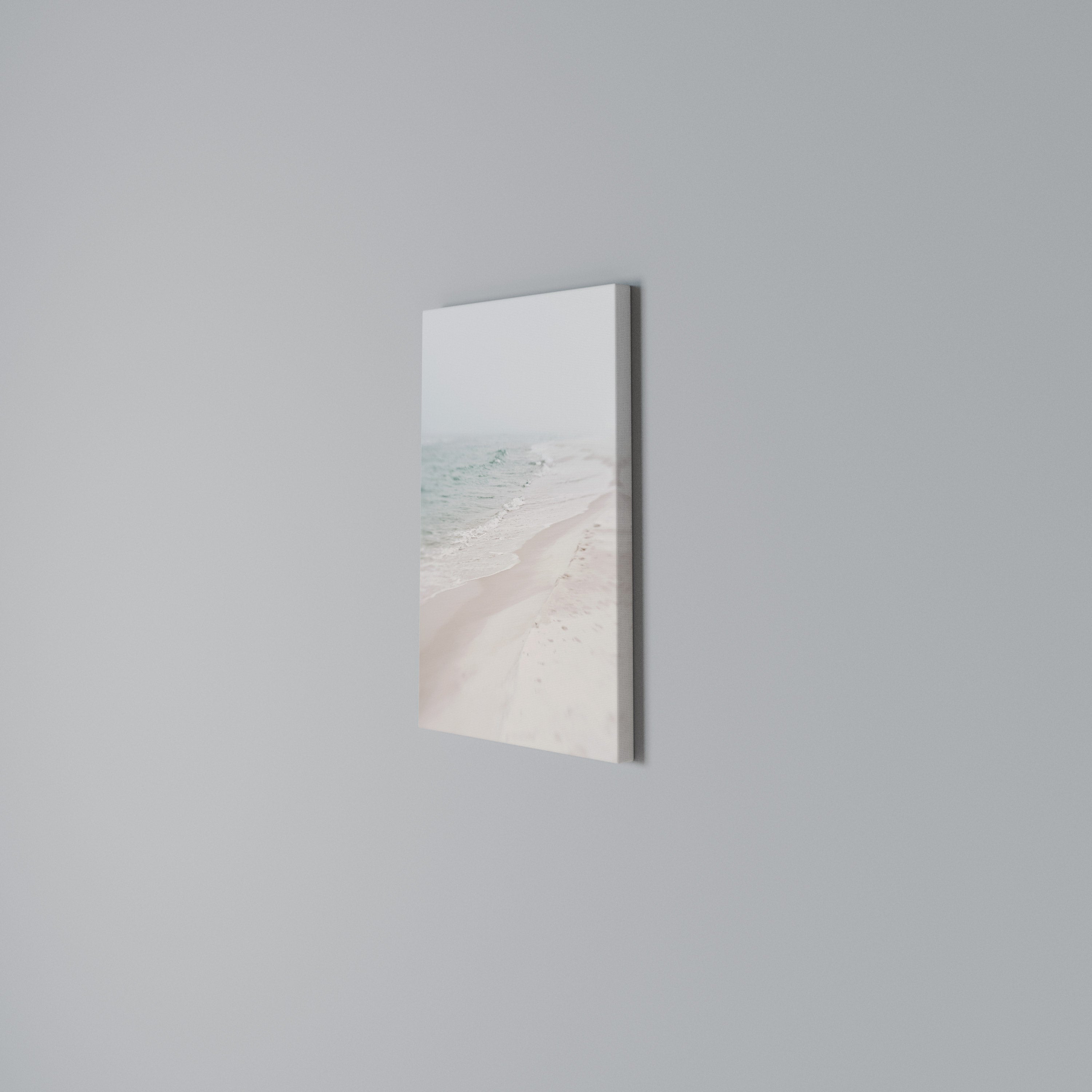 MISTY SHORELINE BLISS Cuadro en lienzo vertical