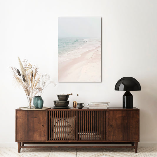 MISTY SHORELINE BLISS Vertical Canvas Print