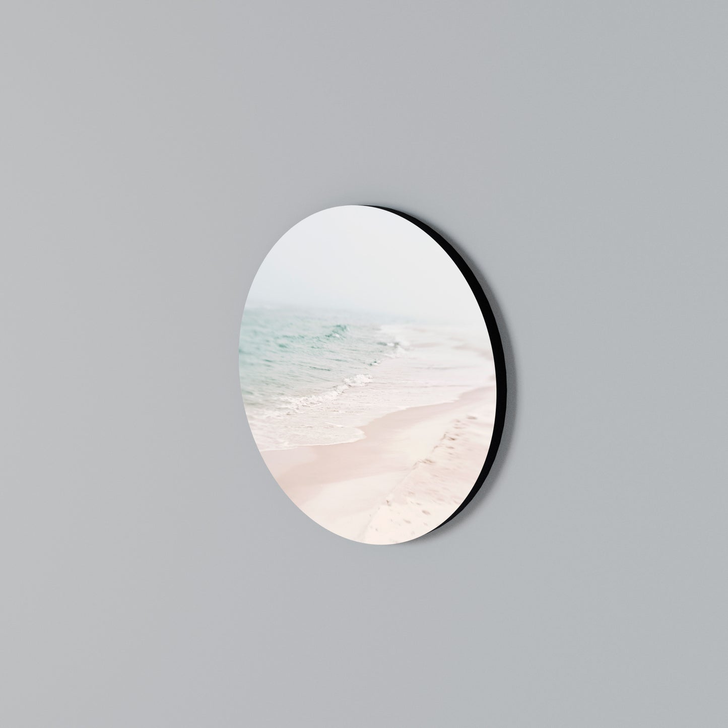 MISTY SHORELINE BLISS Arte de pared redondo
