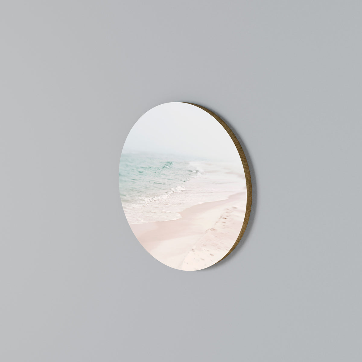 MISTY SHORELINE BLISS Arte de pared redondo