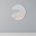 MISTY SHORELINE BLISS Round Wall Art