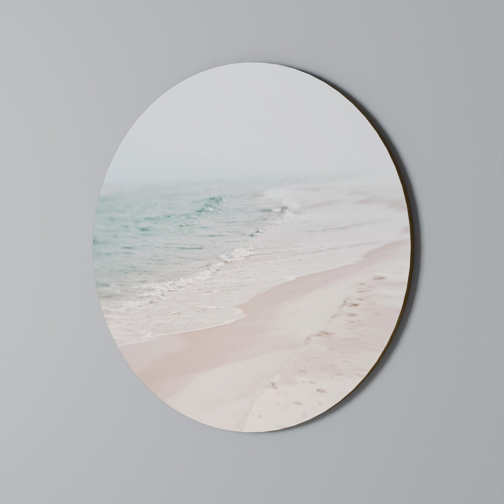 MISTY SHORELINE BLISS Round Wall Art
