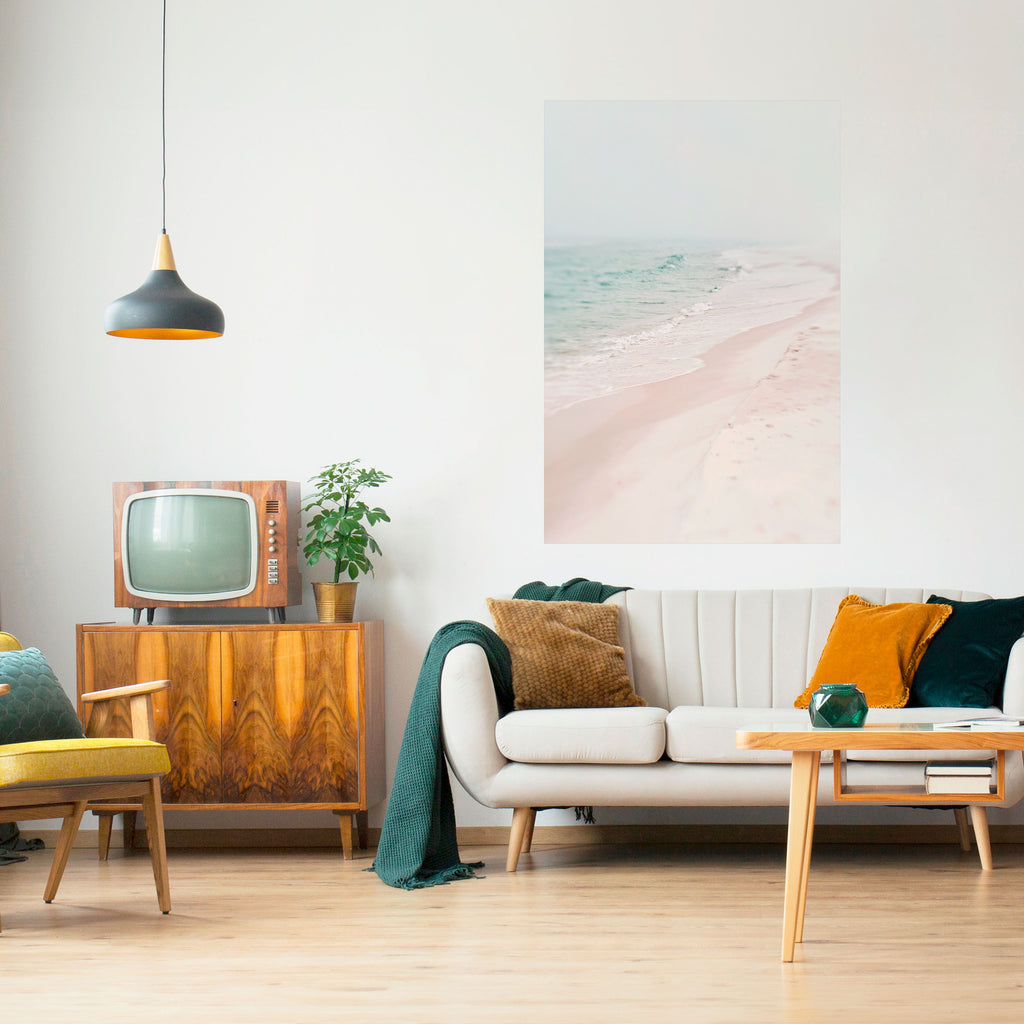 MISTY SHORELINE BLISS Peel and Stick Vertical Poster