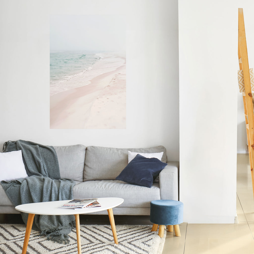 MISTY SHORELINE BLISS Peel and Stick Vertical Poster