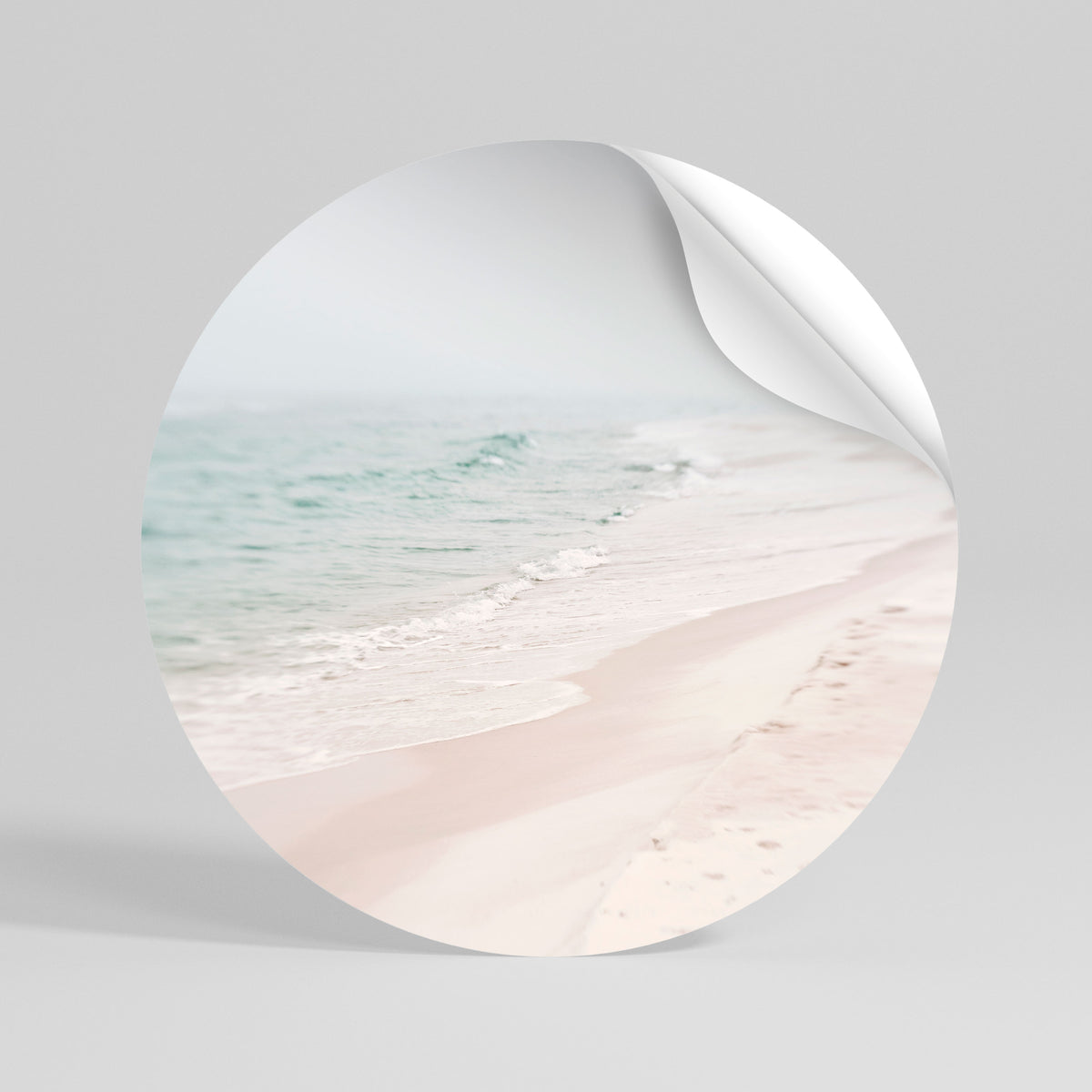 MISTY SHORELINE BLISS Vinilo adhesivo redondo