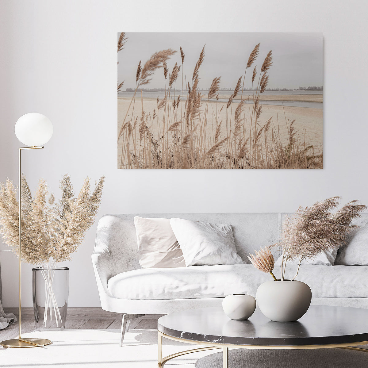 BREEZY STRAW HARMONY Cuadro en lienzo horizontal